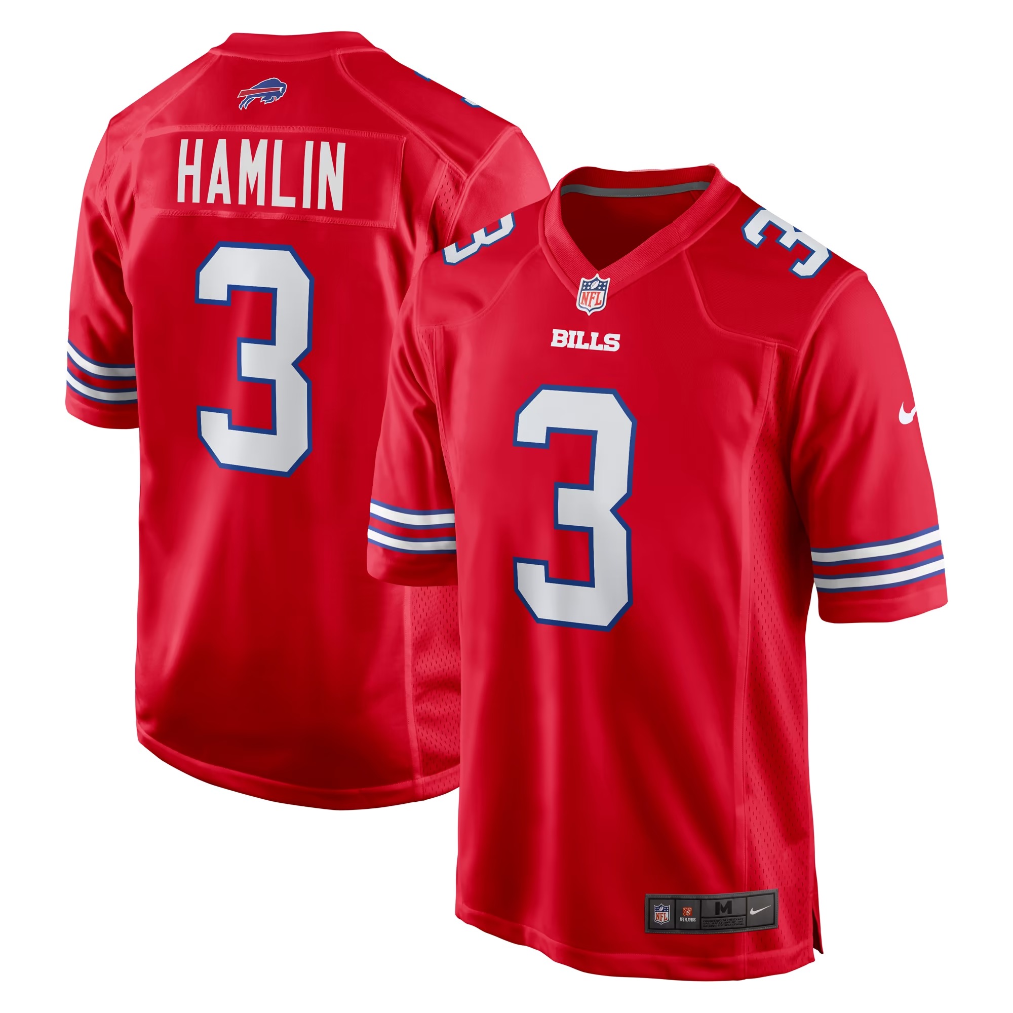 Hunk Wear - Damar Hamlin Buffalo Bills Nike Alternate Game Jersey - Red