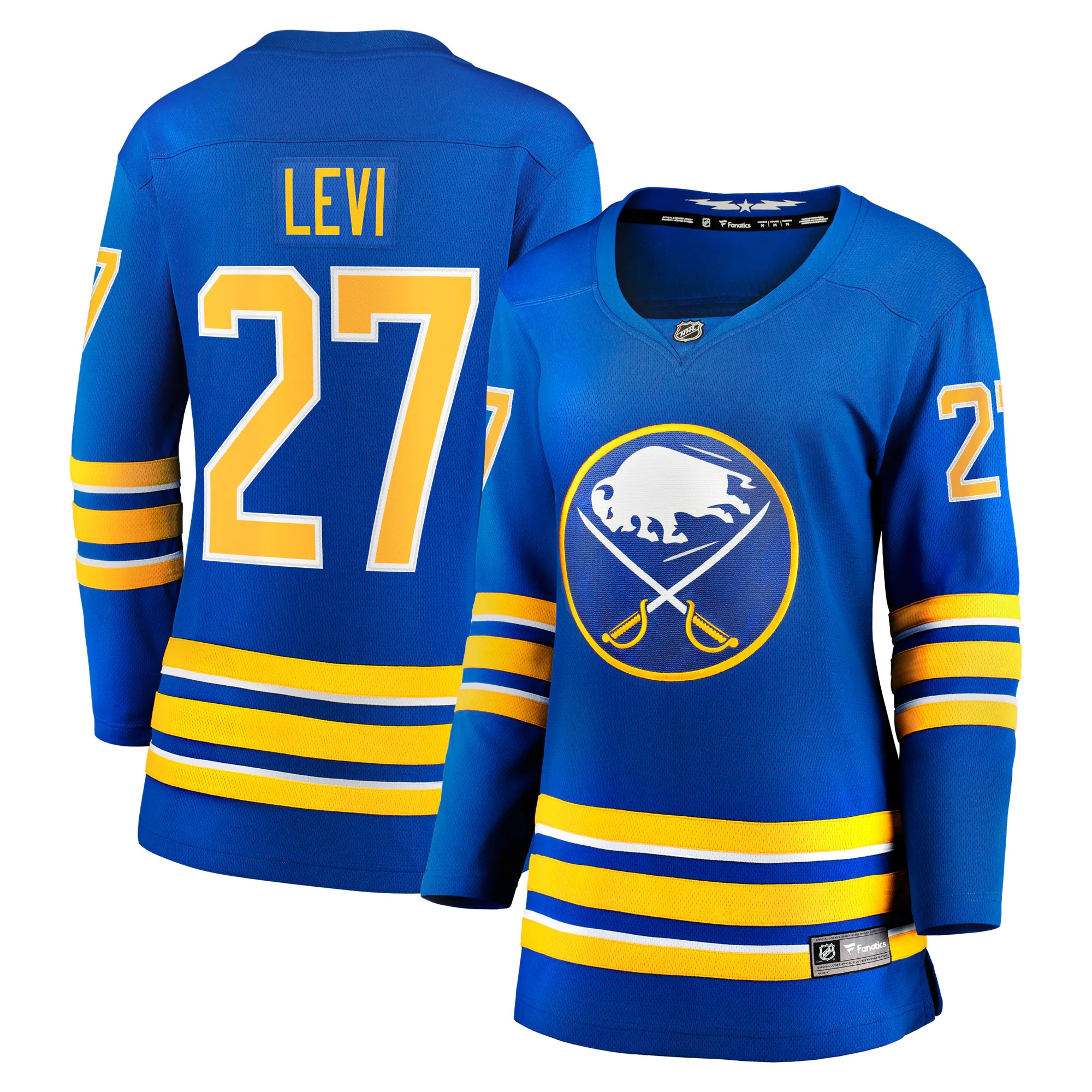 Hunk Wear - Devon Levi Buffalo Sabres Fanatics Women's Home Breakaway Player Jersey - Royal