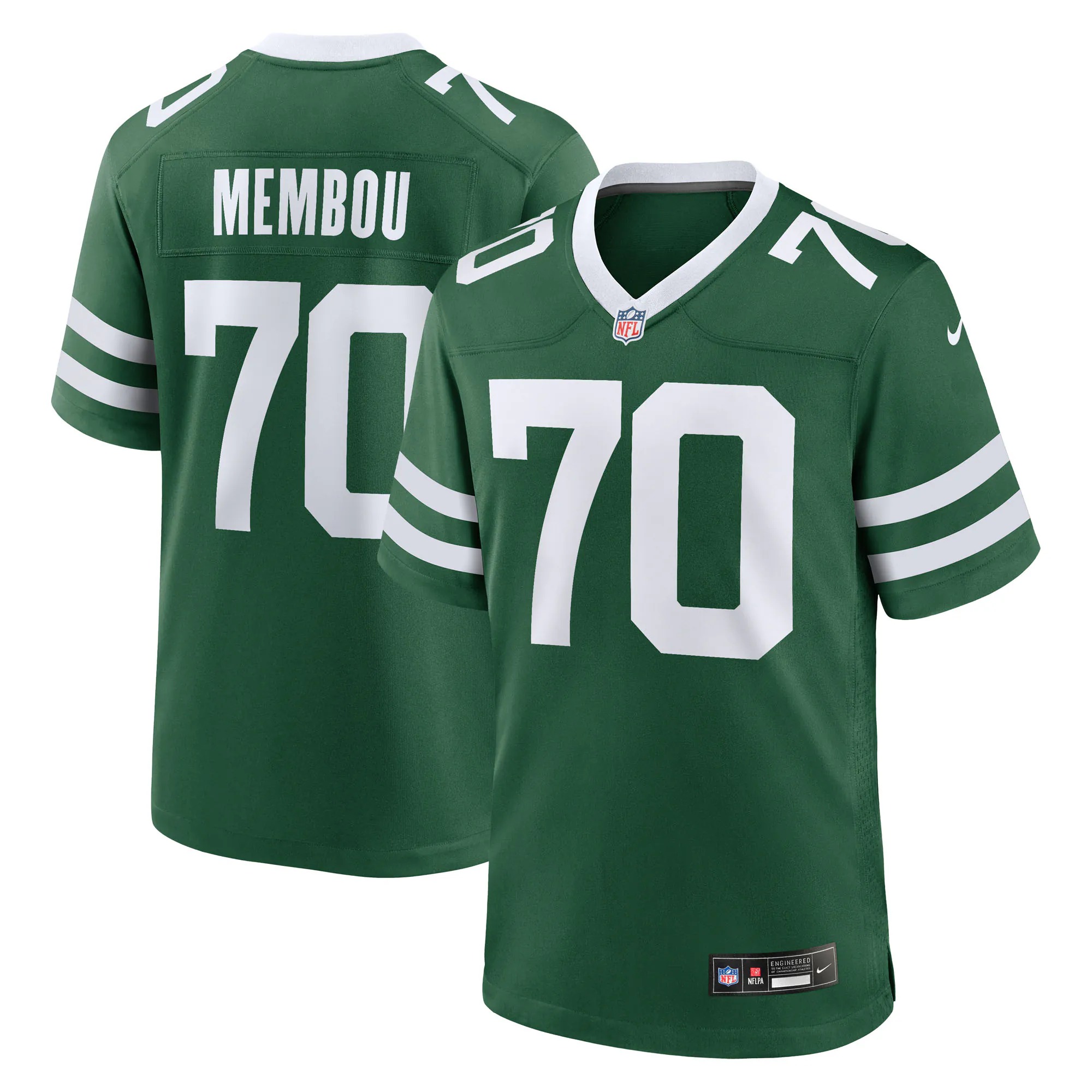 Hunk Wear - Armand Membou New York Jets Nike Team Game Jersey - Green