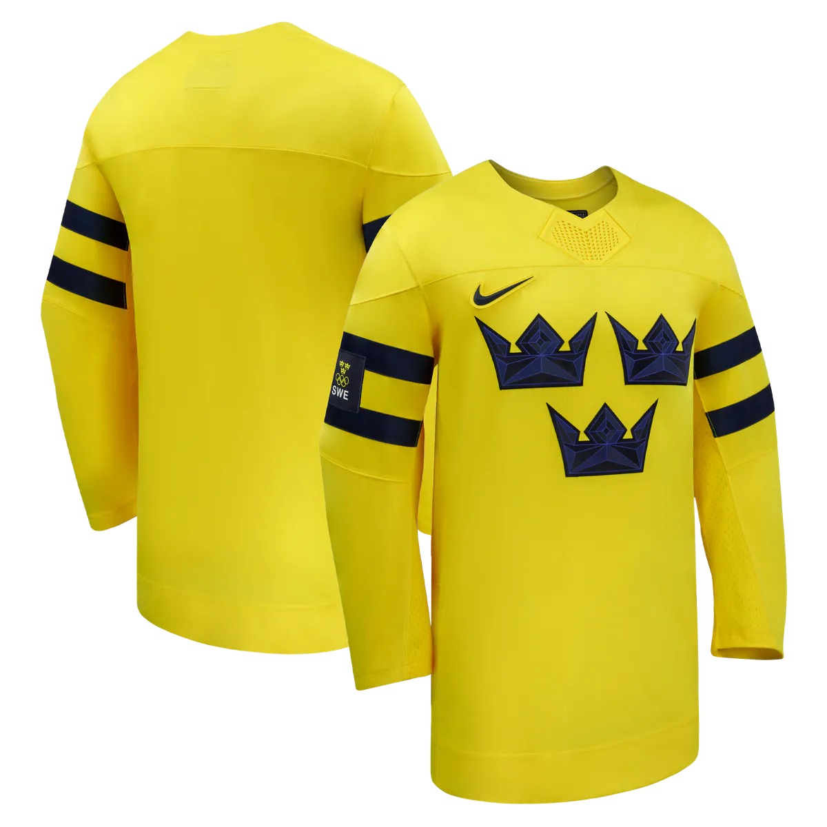 Hunk Wear - Sweden Hockey Nike 2026 Away Replica Jersey - Yellow