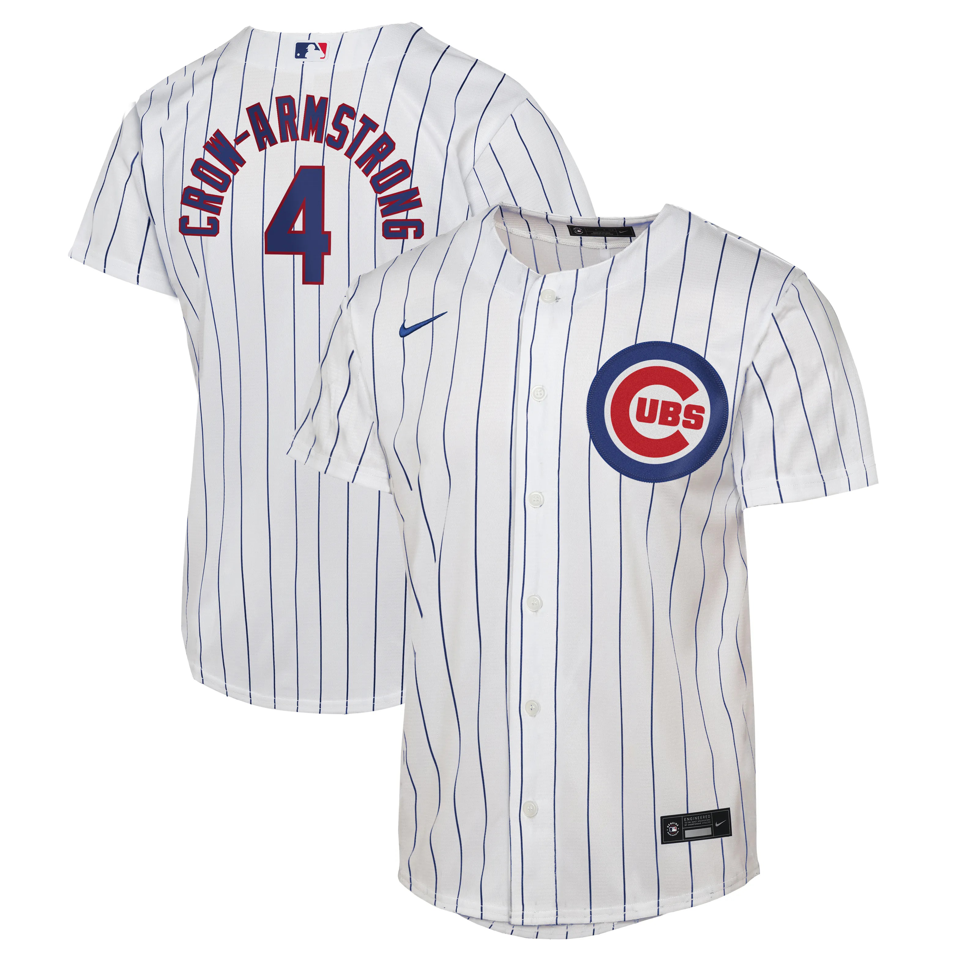 Hunk Wear - Pete Crow-Armstrong Chicago Cubs Nike Youth Home Replica Jersey - White