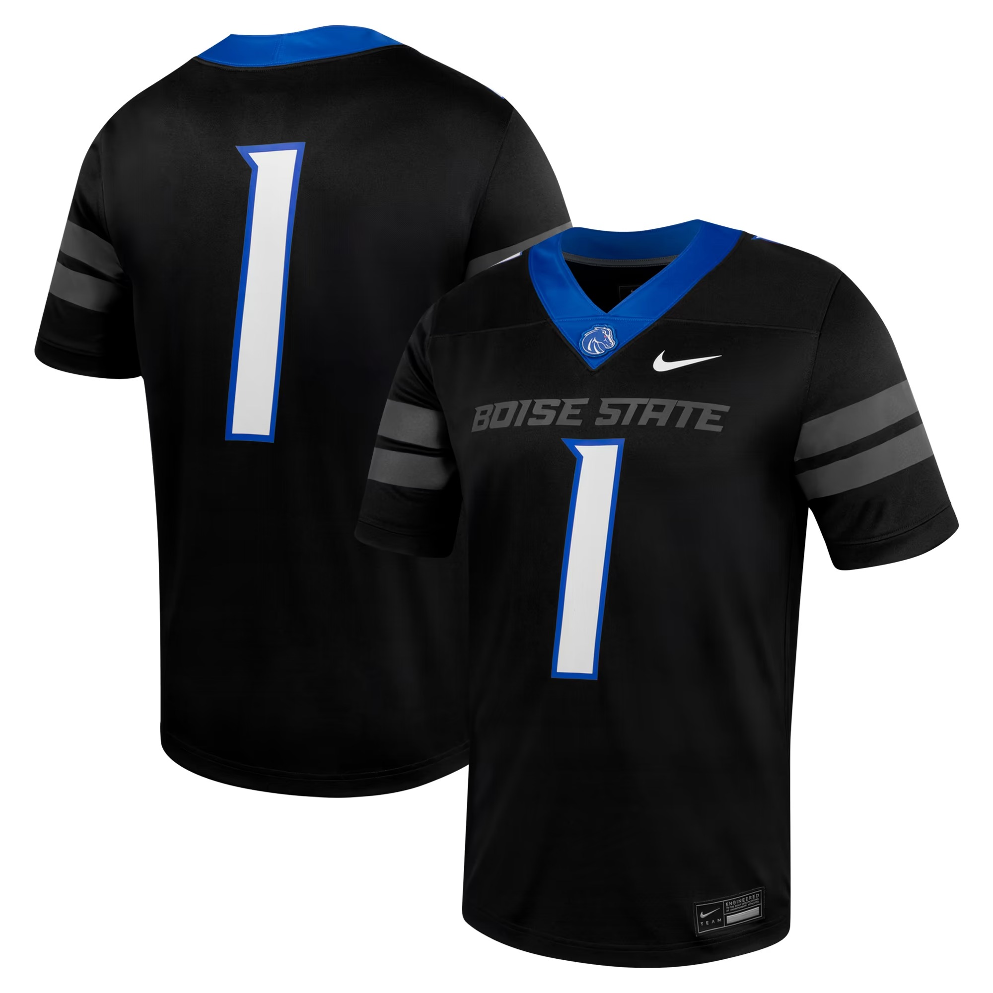 Hunk Wear - #1 Boise State Broncos Nike Untouchable Football Jersey - Black