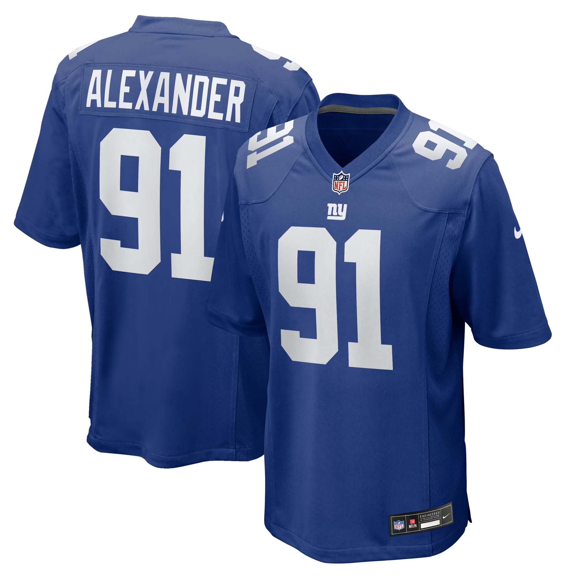 Hunk Wear - Darius Alexander New York Giants Nike Team Game Jersey - Royal