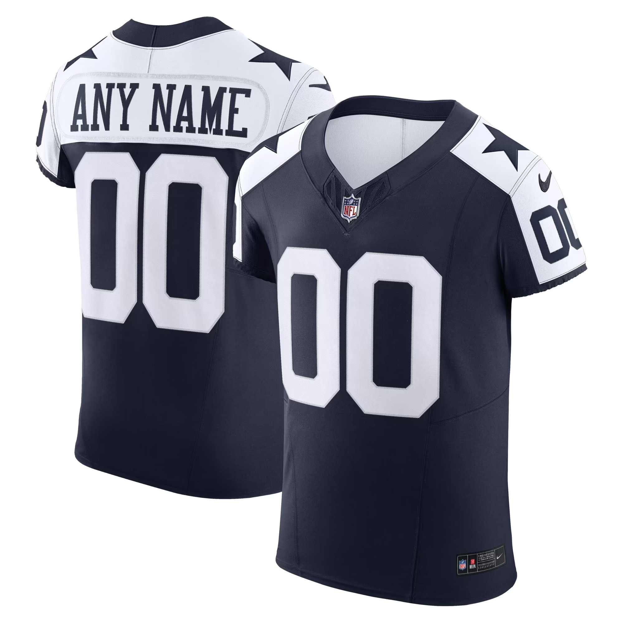 Hunk Wear - Dallas Cowboys Nike Vapor F.U.S.E. Elite Custom Jersey - Navy