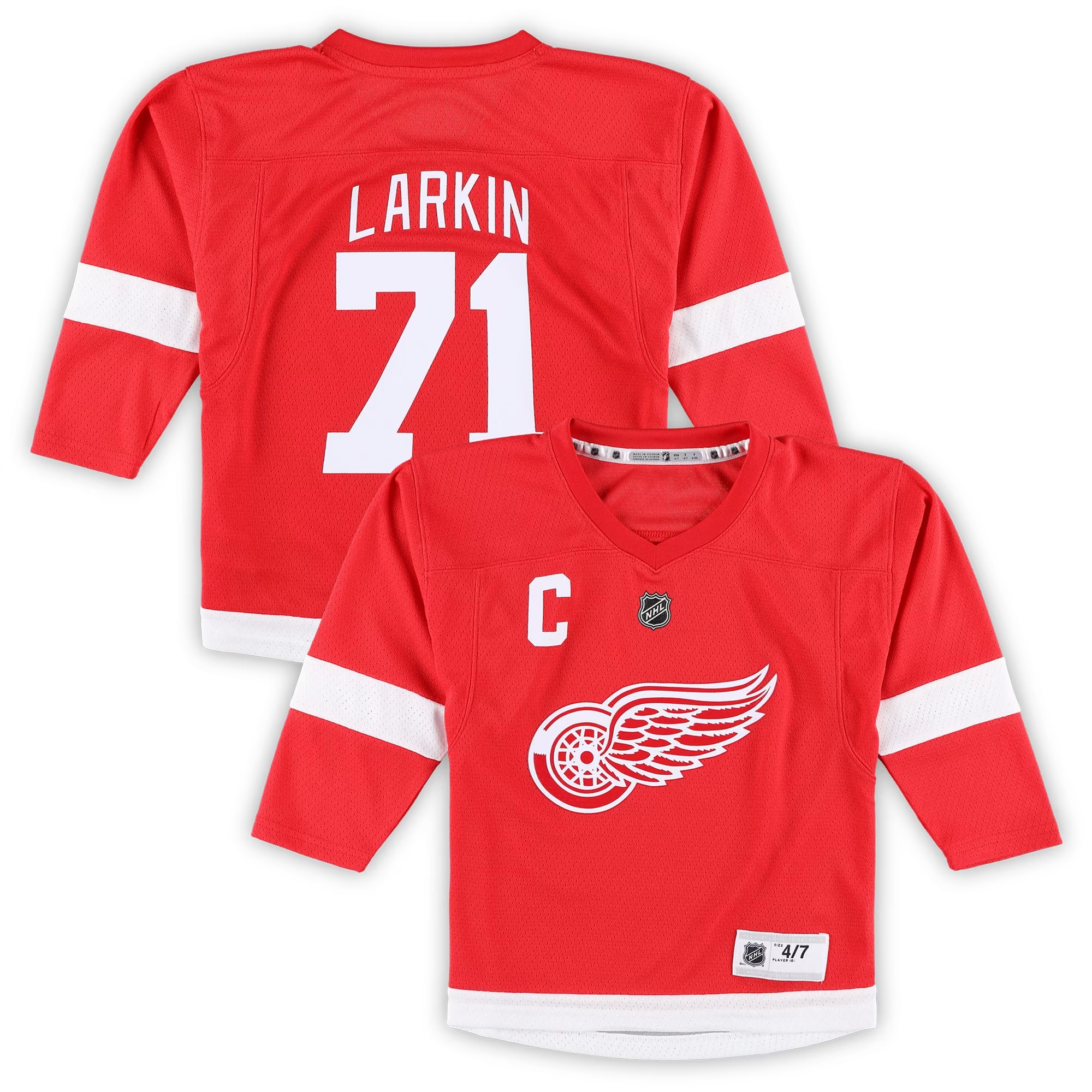Hunk Wear - Dylan Larkin Detroit Red Wings Preschool Replica Player Jersey - Red