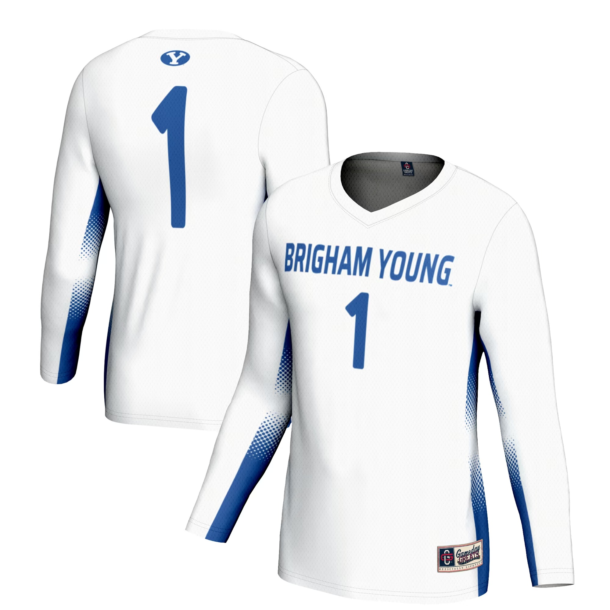 Hunk Wear - #1 BYU Cougars GameDay Greats Youth Lightweight Women's Volleyball Jersey - White