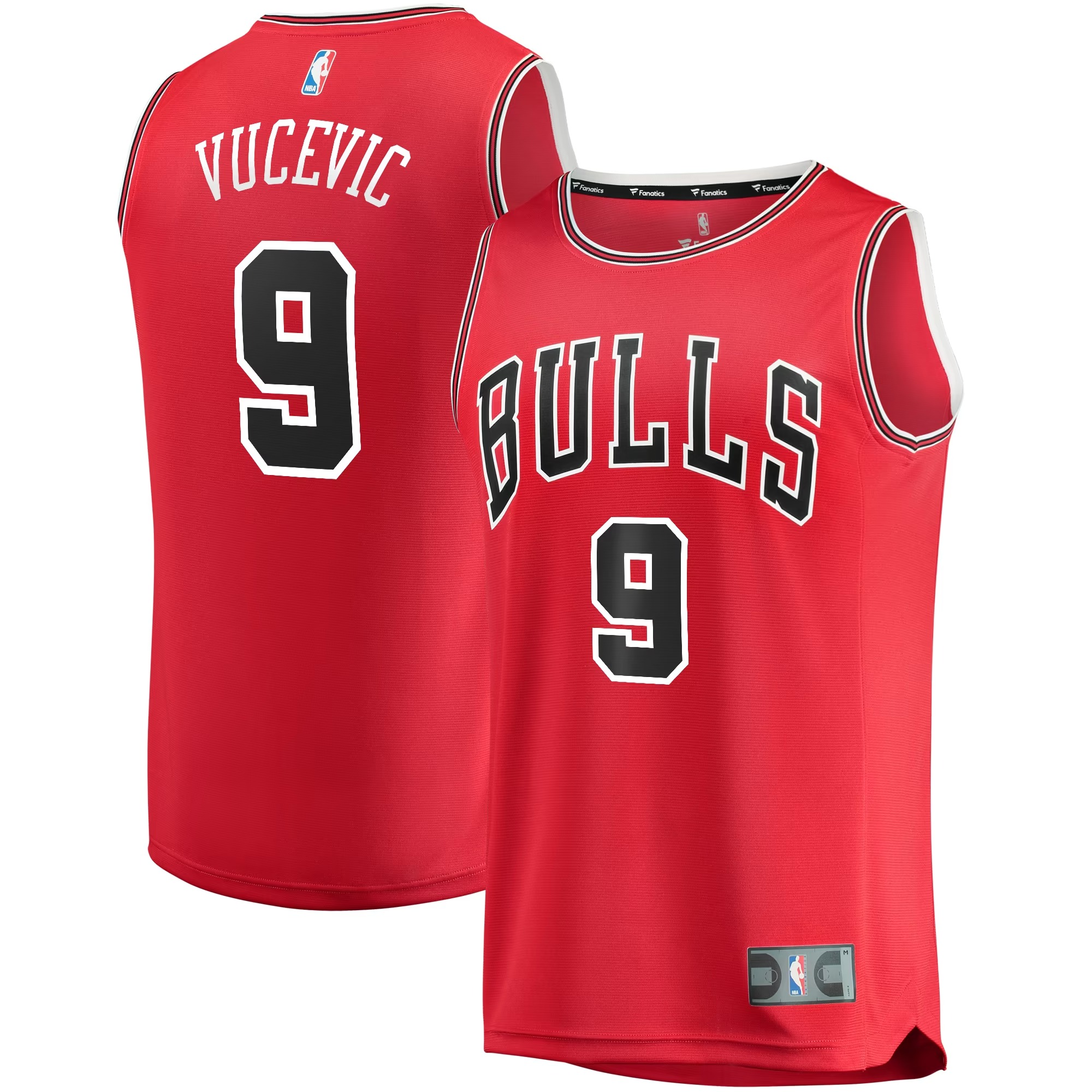 Hunk Wear - Nikola Vucevic Chicago Bulls Fanatics Youth Fast Break Replica Jersey - Icon Edition - Red