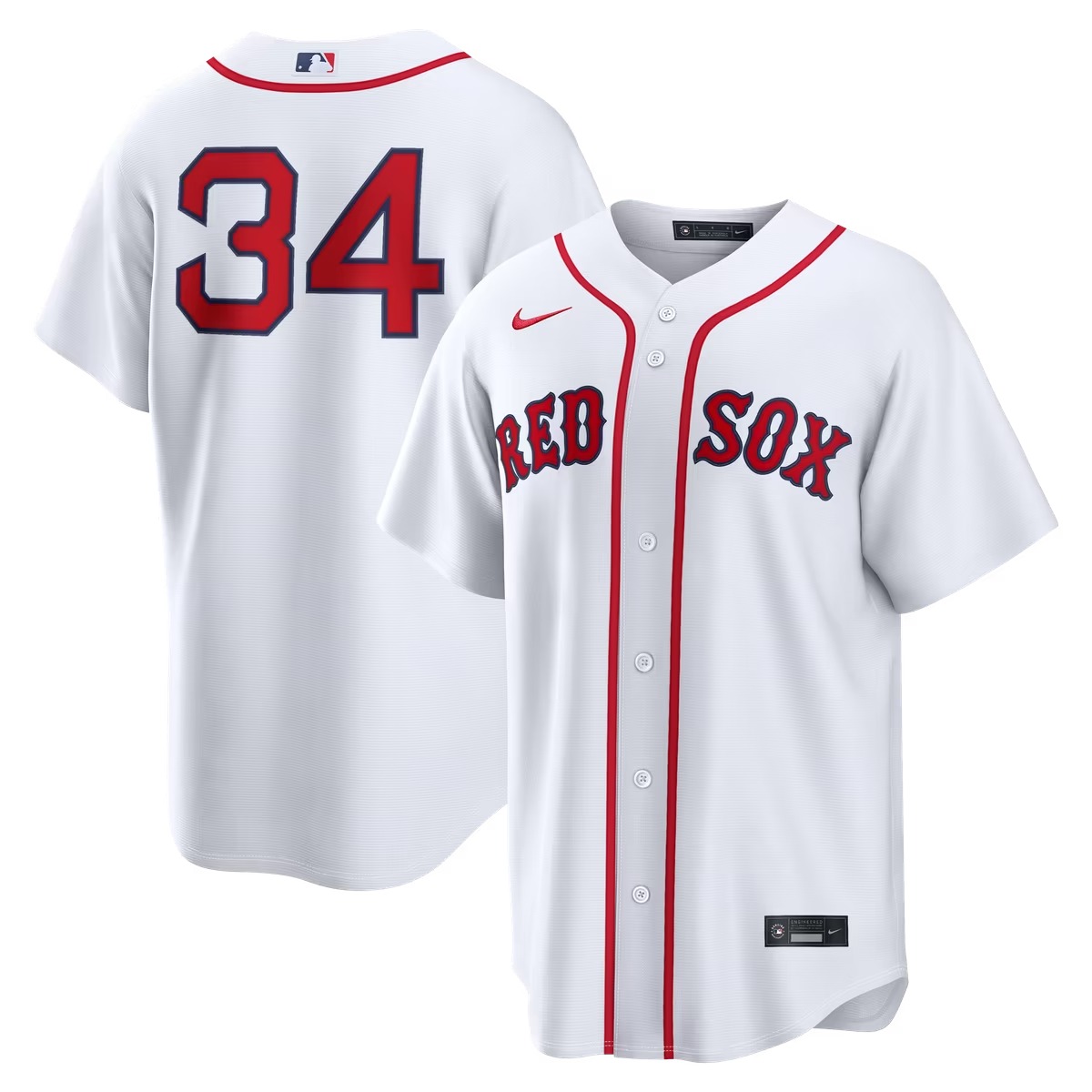 Hunk Wear - David Ortiz Boston Red Sox Nike Home Replica Jersey - White