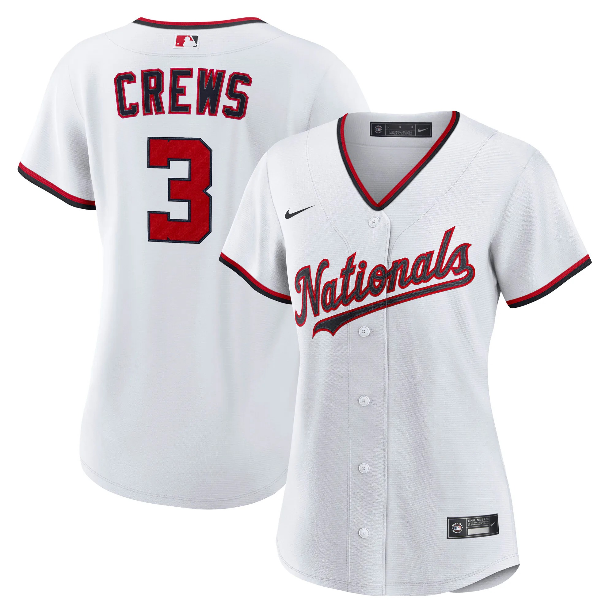 Hunk Wear - Dylan Crews Washington Nationals Nike Women's Home Replica Jersey - White