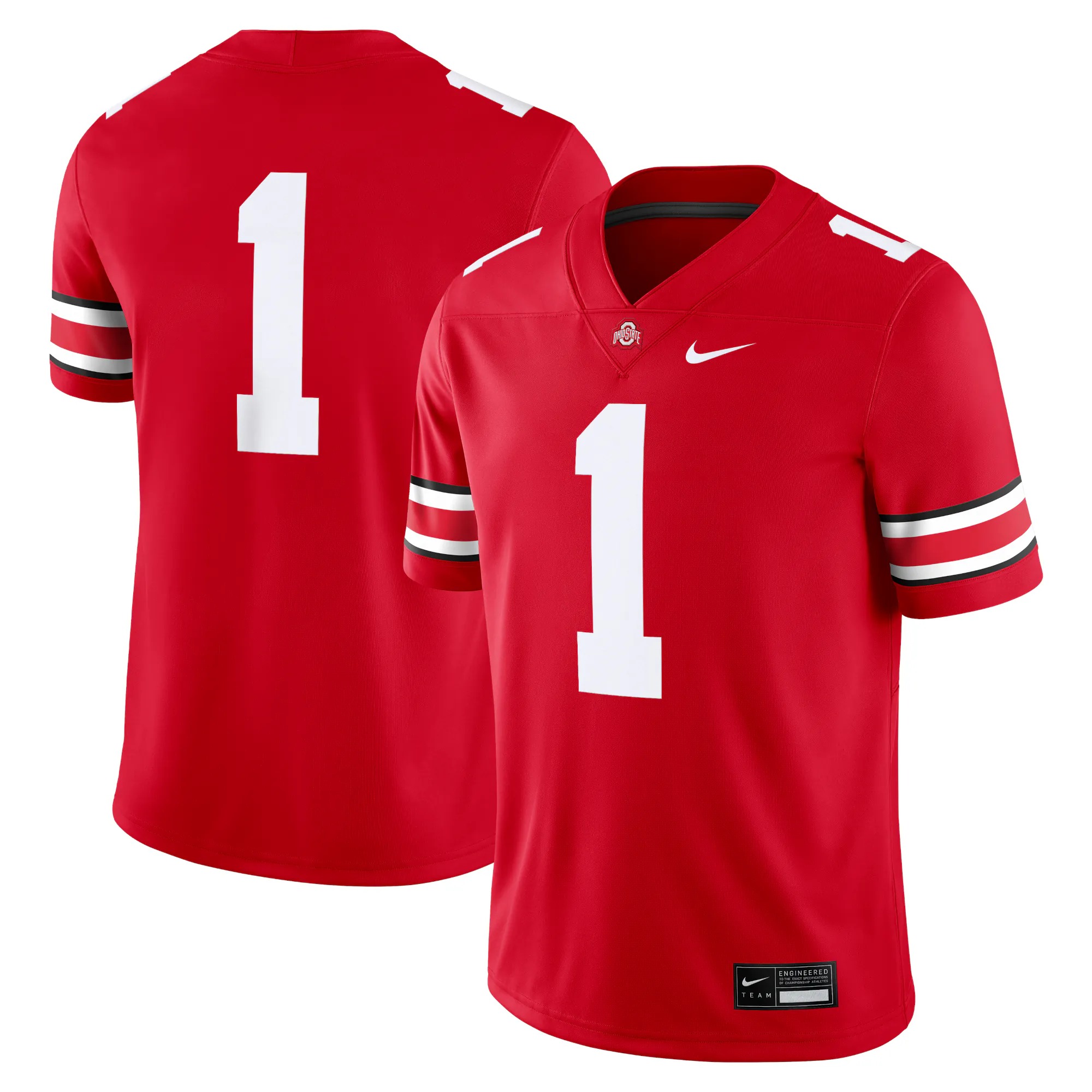 Hunk Wear - #1 Ohio State Buckeyes Nike Game Jersey - Scarlet