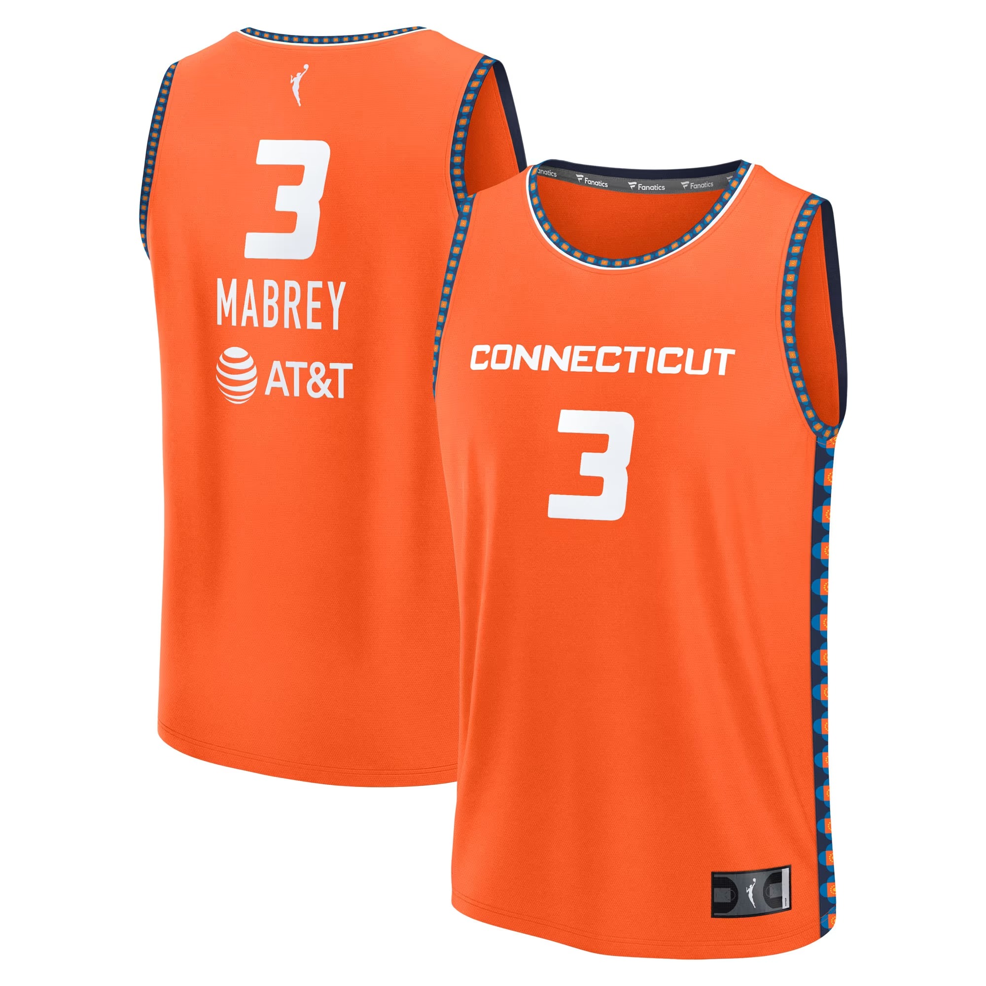 Hunk Wear - Marina Mabrey Connecticut Sun Fanatics Youth Explorer Edition Fast Break Replica Jersey - Orange