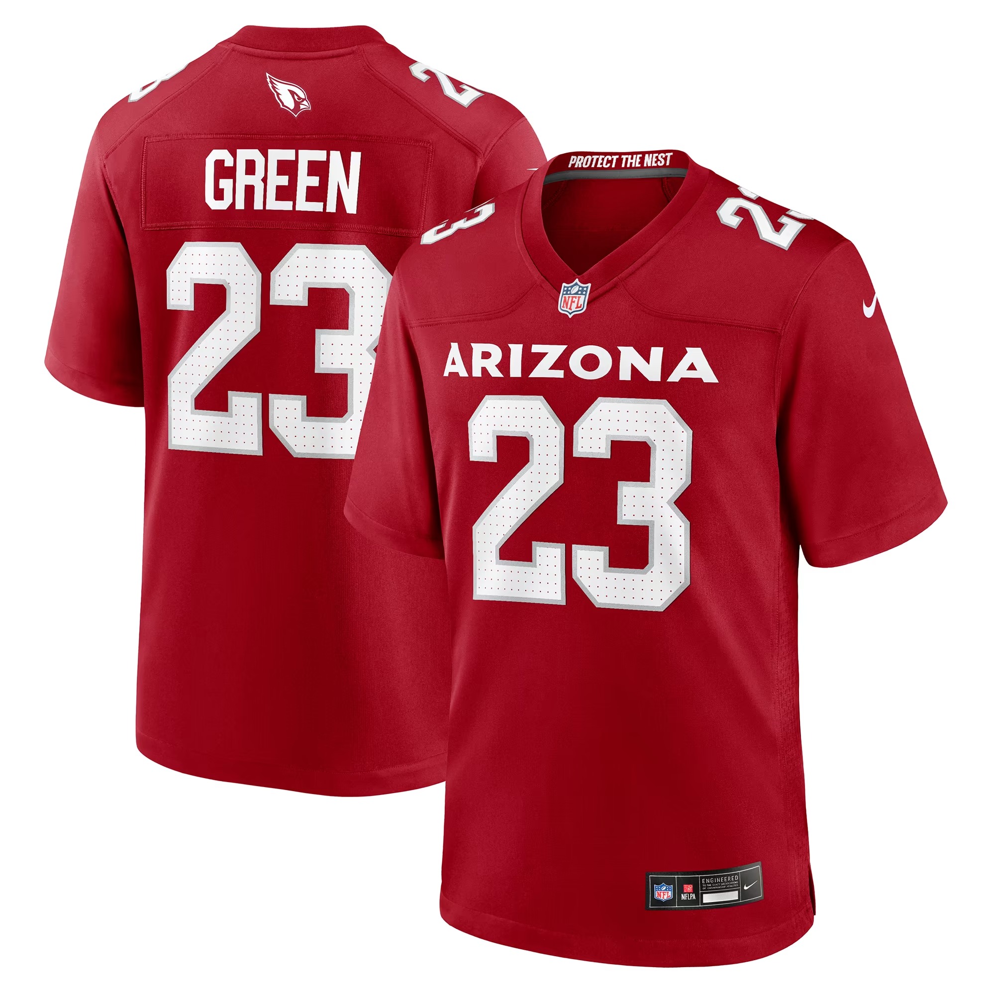 Hunk Wear - Art Green Arizona Cardinals Nike Team Game Jersey - Cardinal