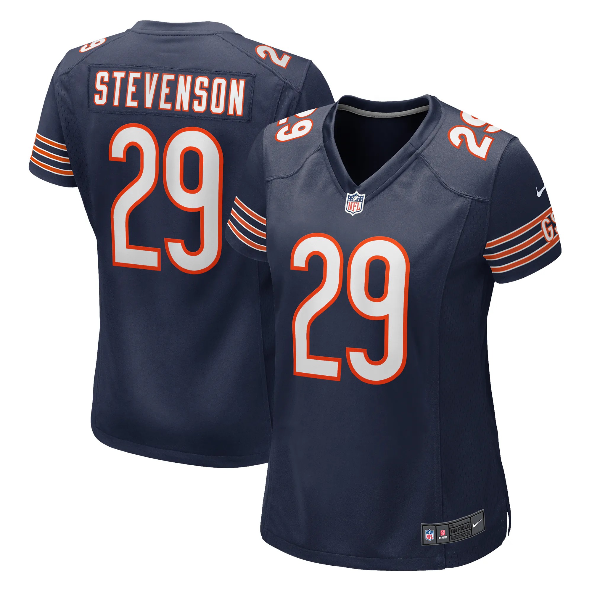 Hunk Wear - Tyrique Stevenson Chicago Bears Nike Women's Game Jersey - Navy