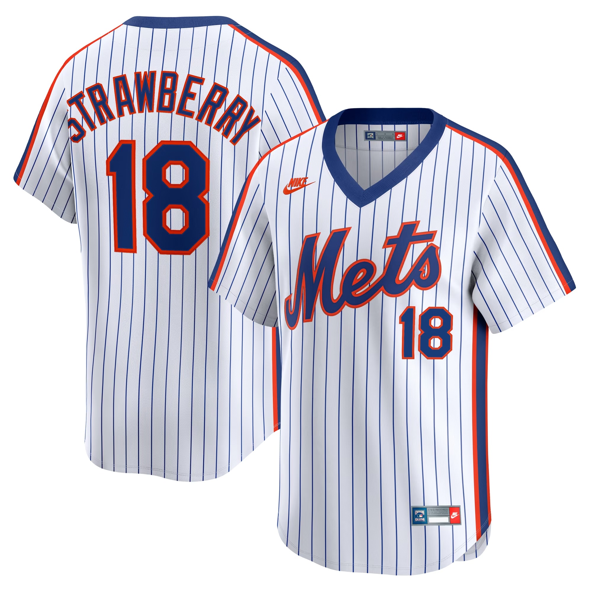 Hunk Wear - Darryl Strawberry New York Mets Nike Throwback Cooperstown Collection Limited Jersey - White