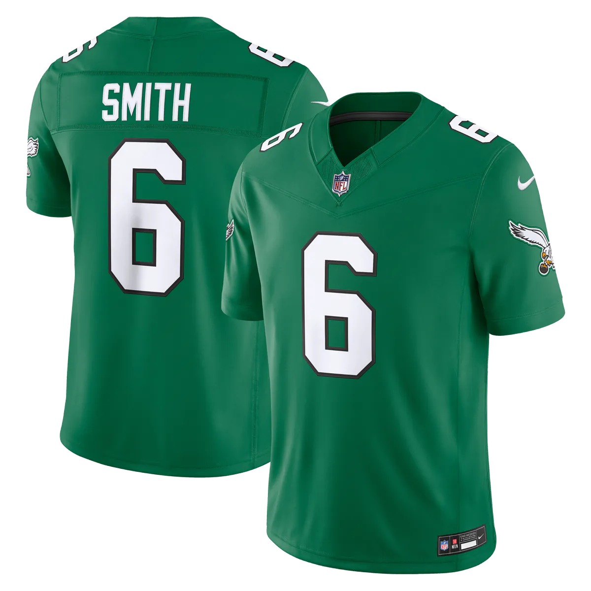 Hunk Wear - DeVonta Smith Philadelphia Eagles Nike Alternate Vapor F.U.S.E. Stitched Limited Jersey - Kelly Green