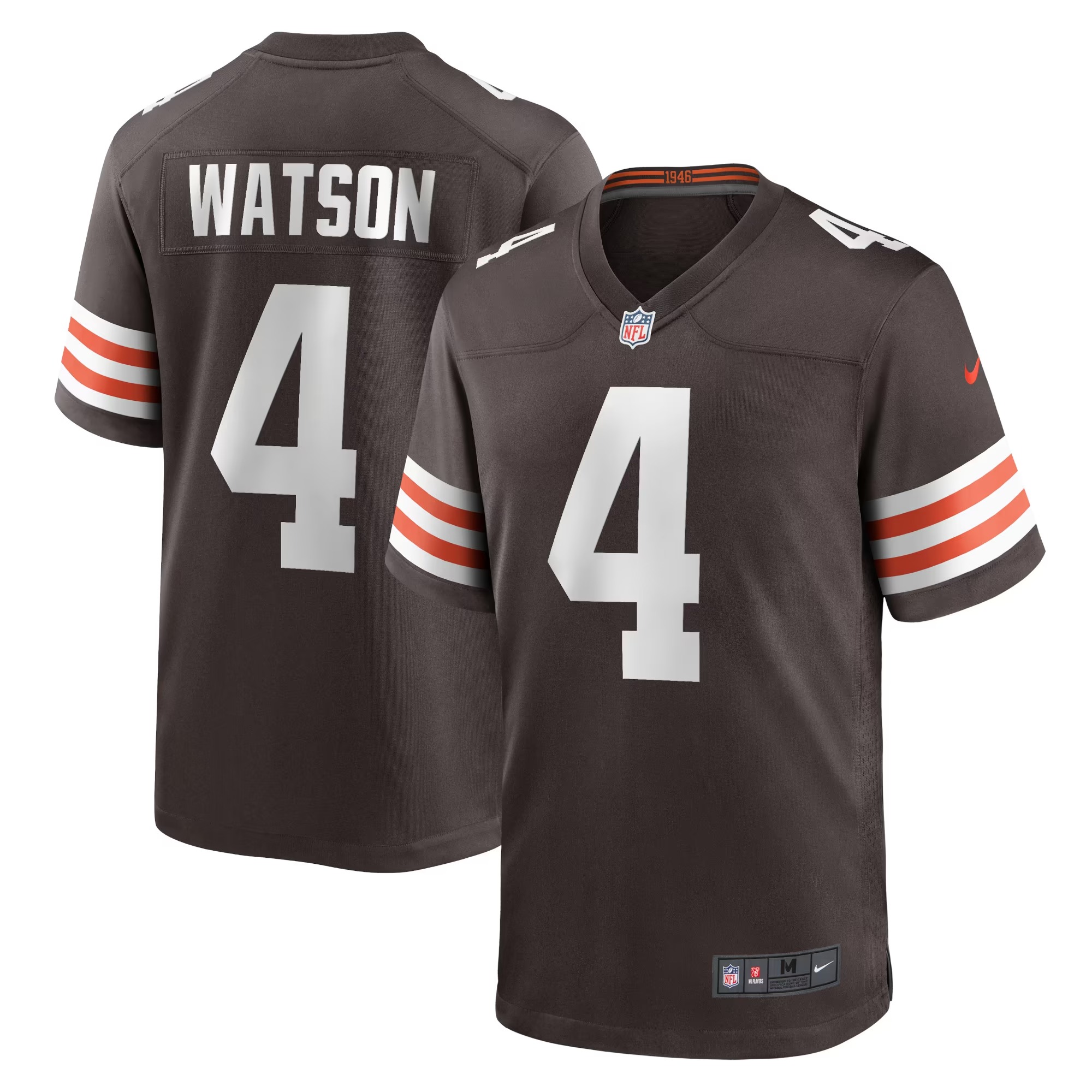 Hunk Wear - Deshaun Watson Cleveland Browns Nike Game Jersey - Brown