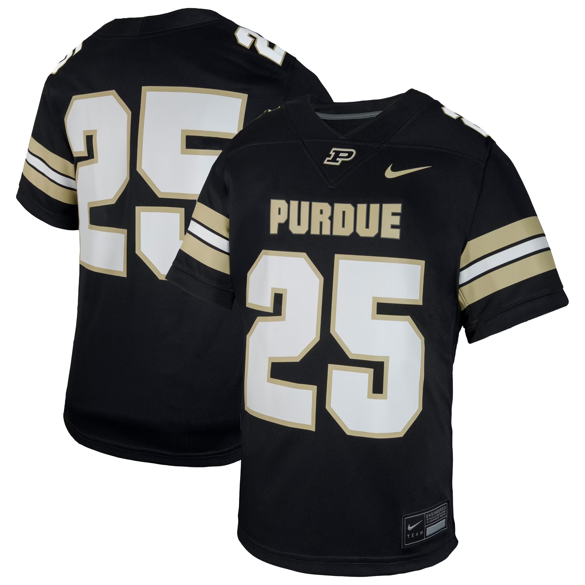 Hunk Wear - #1 Purdue Boilermakers Nike Youth Untouchable Replica Game Jersey - Black