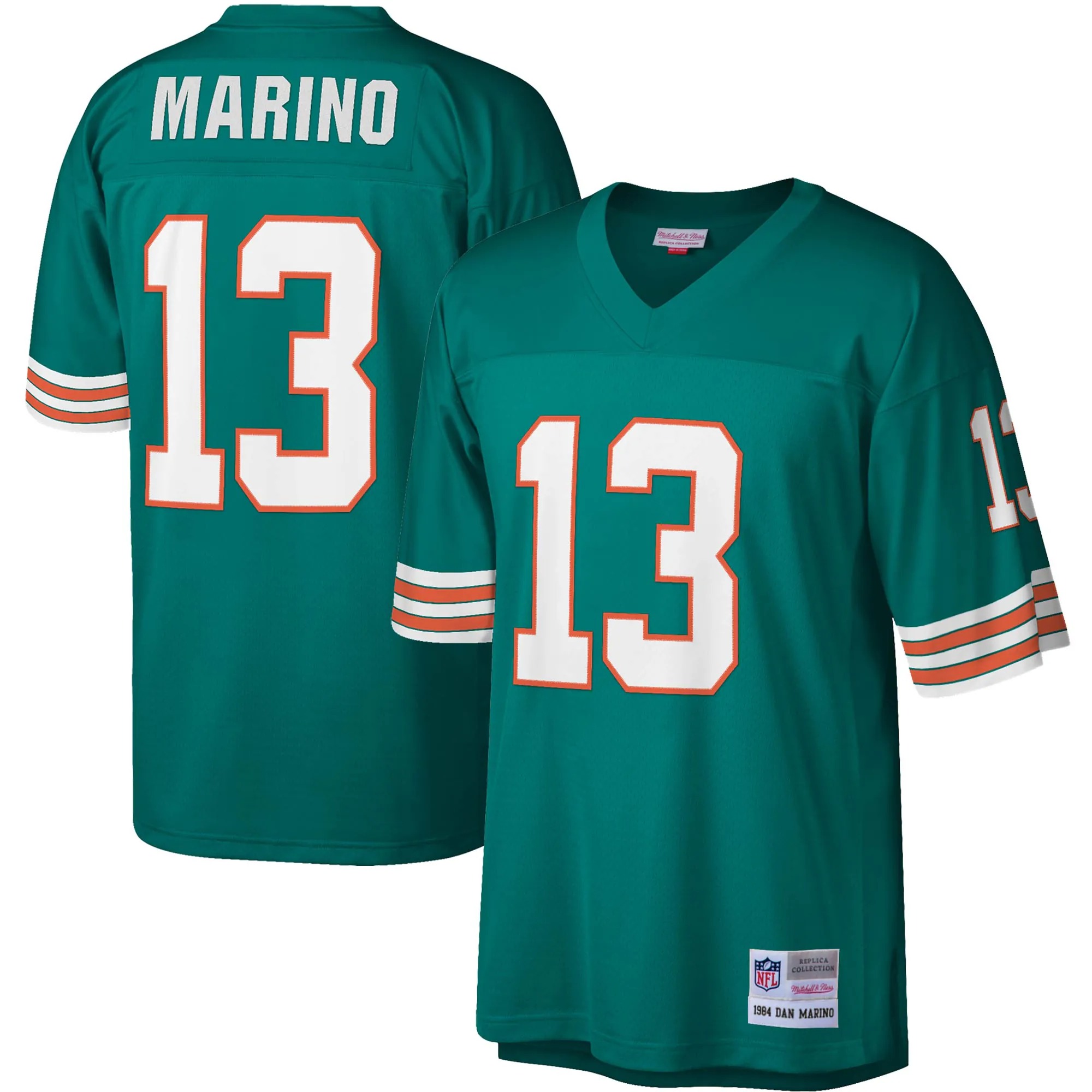 Hunk Wear - Dan Marino Miami Dolphins Mitchell & Ness Legacy Replica Jersey - Aqua