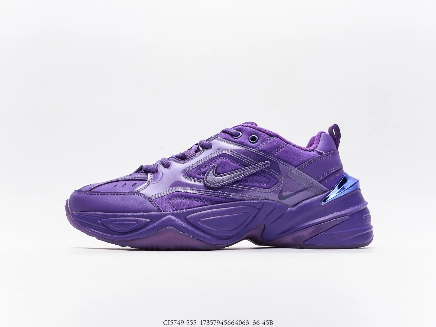 Nike Women’s M2K Tekno Sneakers Purple Leather Synthetic CI5749-555