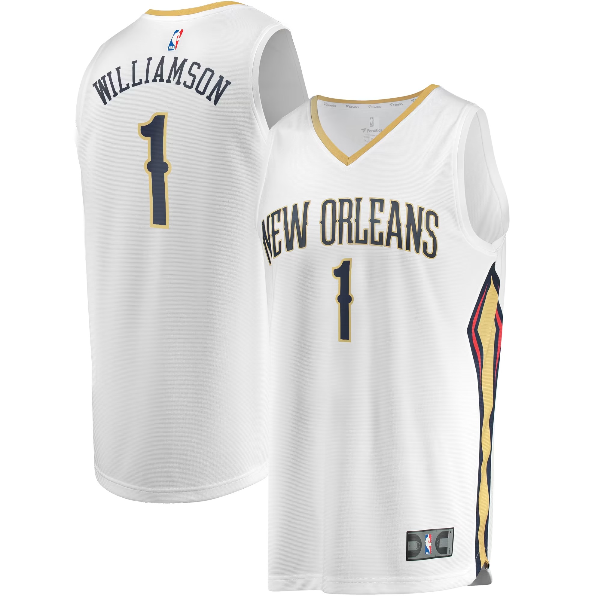 Hunk Wear - Zion Williamson New Orleans Pelicans Fanatics Replica Fast Break Jersey White - Association Edition