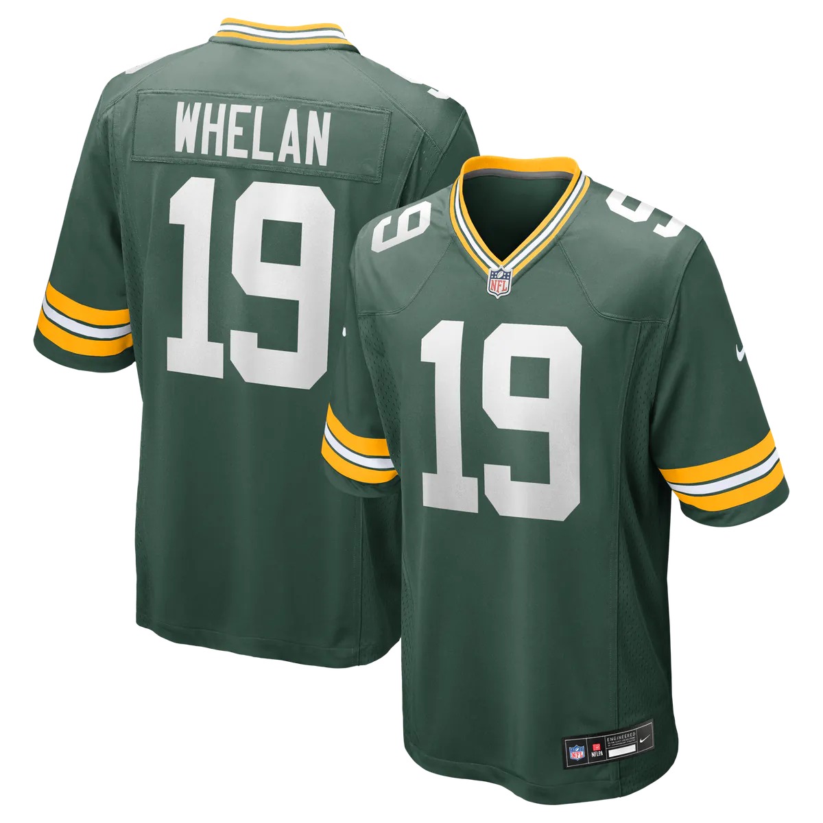 Hunk Wear - Daniel Whelan Green Bay Packers Nike Game Jersey - Green