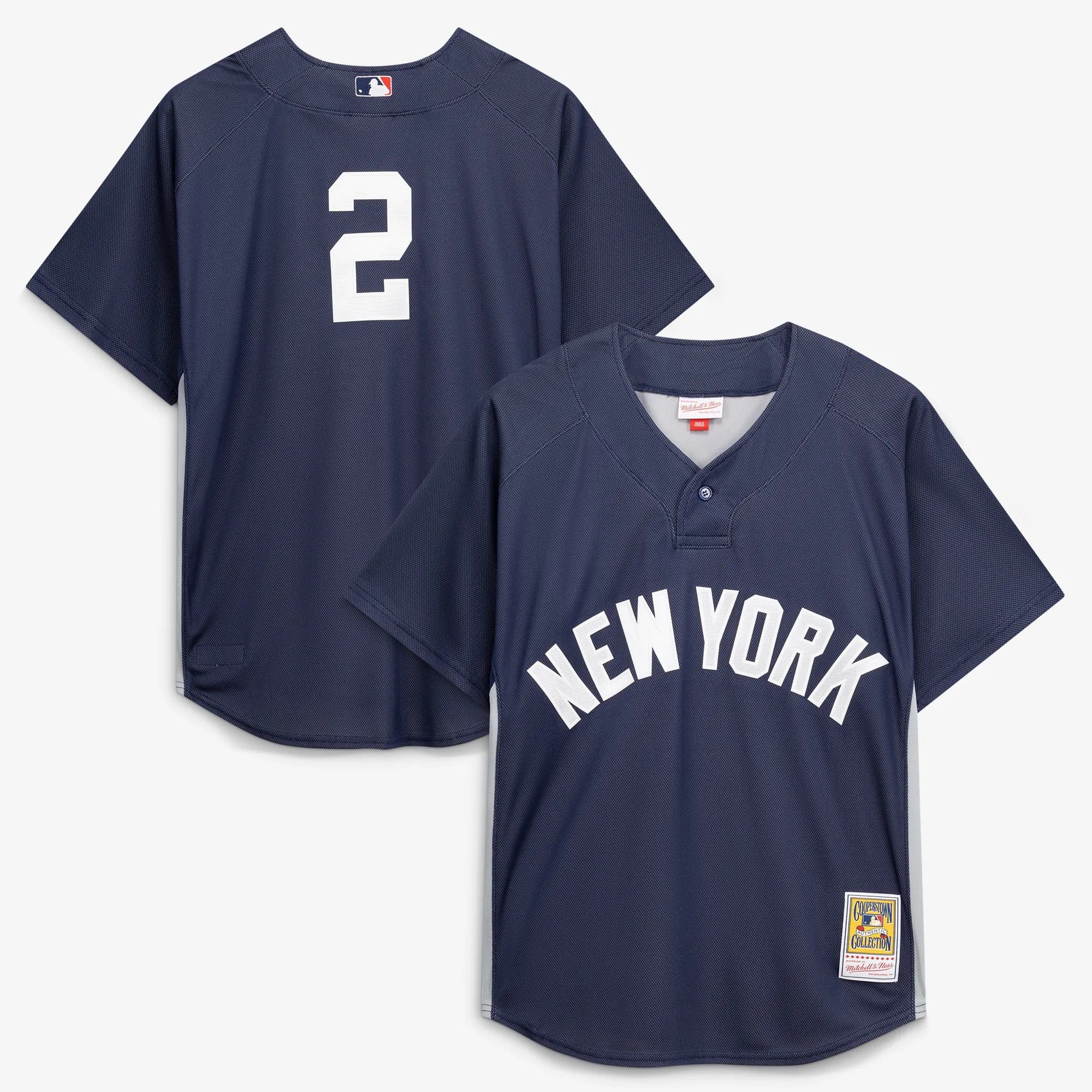 Hunk Wear - Derek Jeter New York Yankees Mitchell & Ness Authentic Batting Practice Jersey - Navy