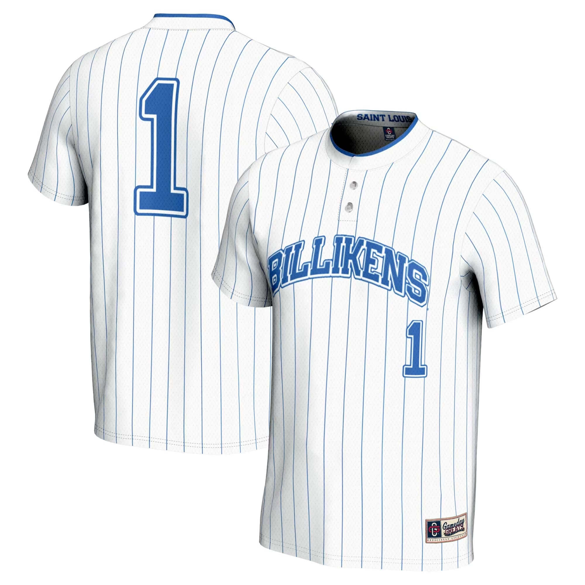 Hunk Wear - #1 Saint Louis Billikens GameDay Greats Unisex Lightweight Softball Jersey - White