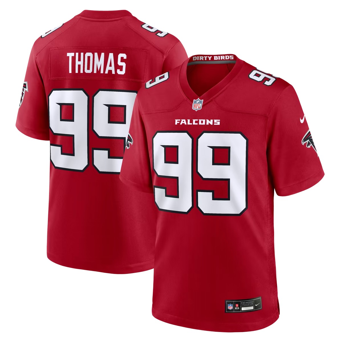 Hunk Wear - Cameron Thomas Atlanta Falcons Nike Team Game Jersey - Red