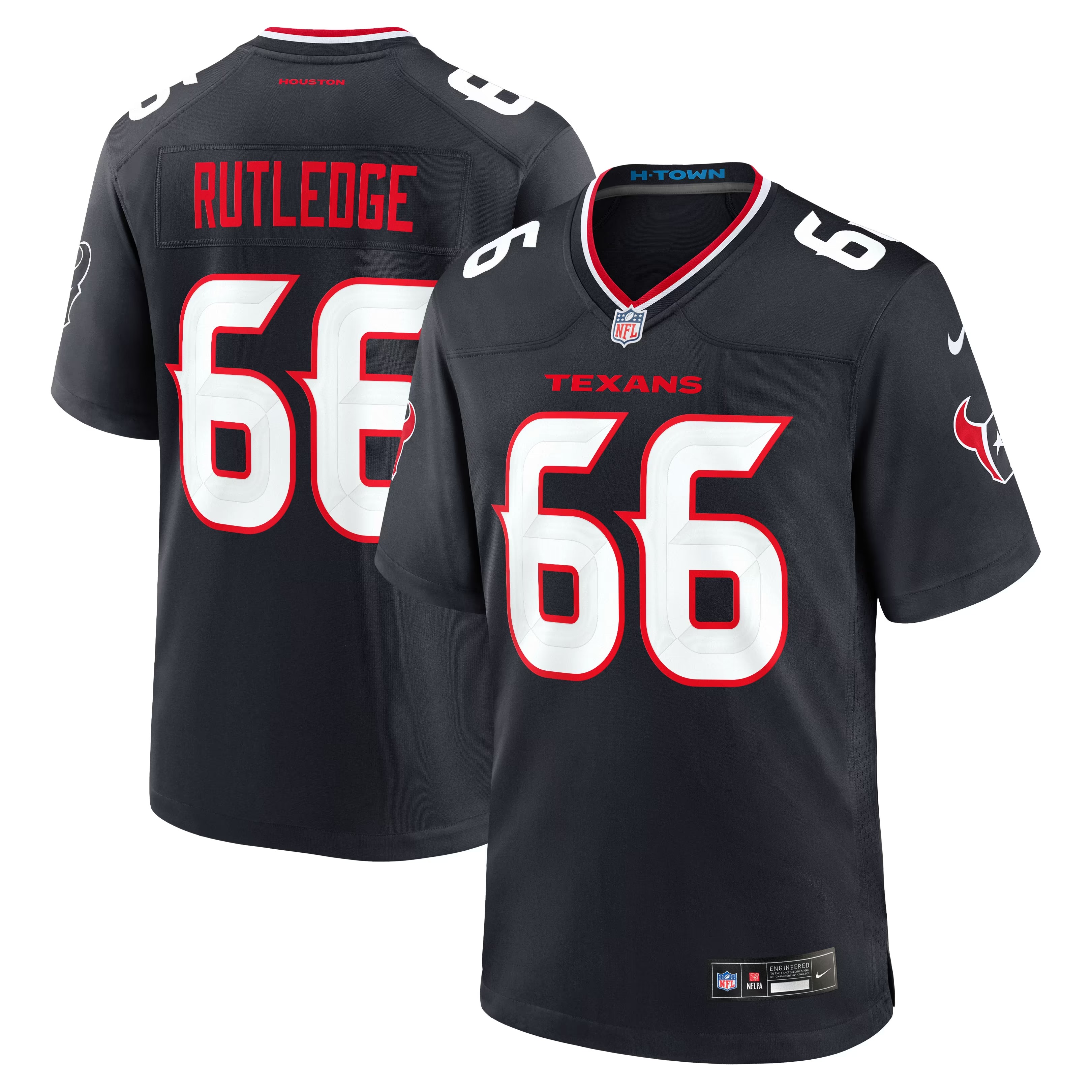 Hunk Wear - Keylan Rutledge Houston Texans Nike Team Game Jersey - Navy