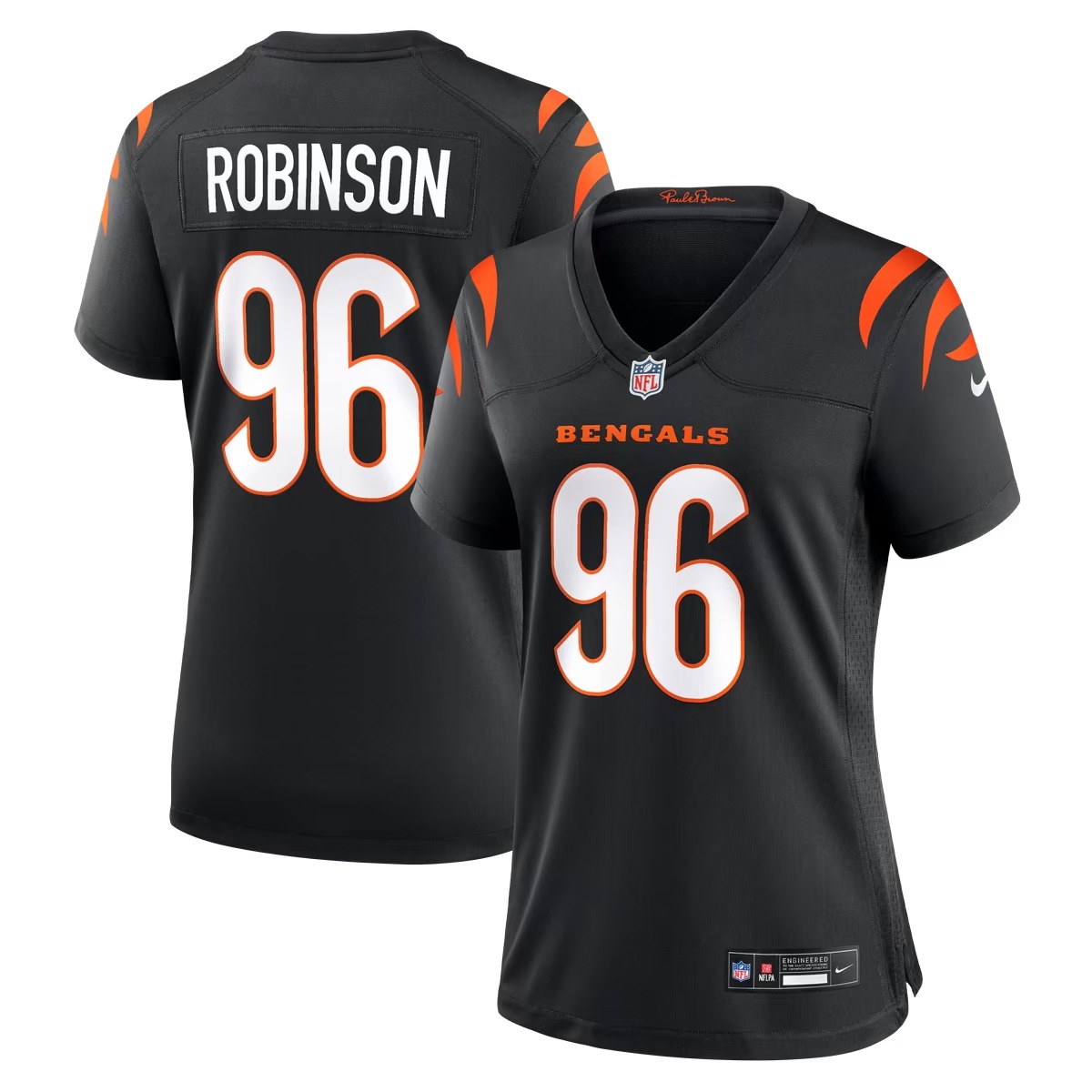 Hunk Wear - Landon Robinson Cincinnati Bengals Nike Women's Team Game Jersey - Black