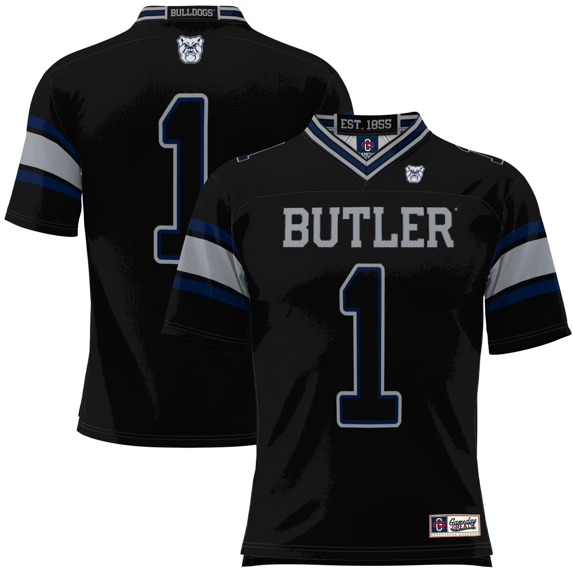 Hunk Wear - #1 Butler Bulldogs GameDay Greats Football Jersey - Black