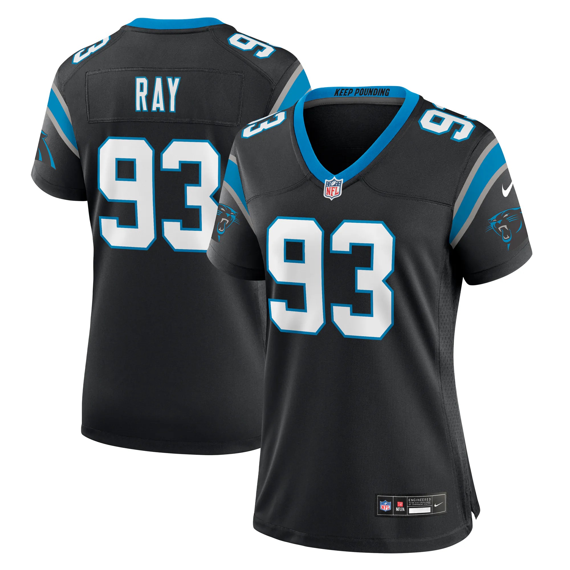 Hunk Wear - LaBryan Ray Carolina Panthers Nike Women's Team Game Jersey - Black