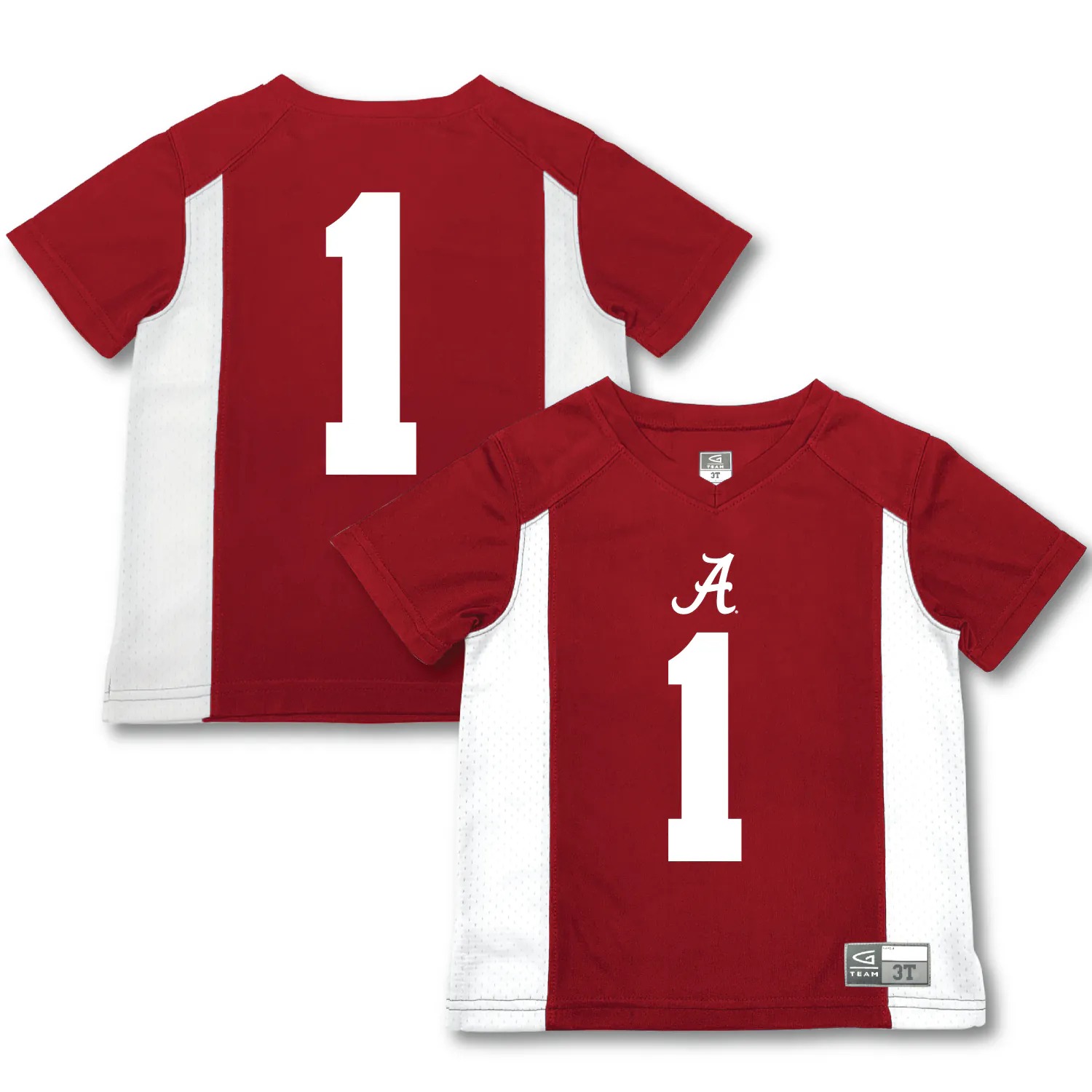 Hunk Wear - #1 Alabama Crimson Tide Garb Toddler Football Jersey - Crimson