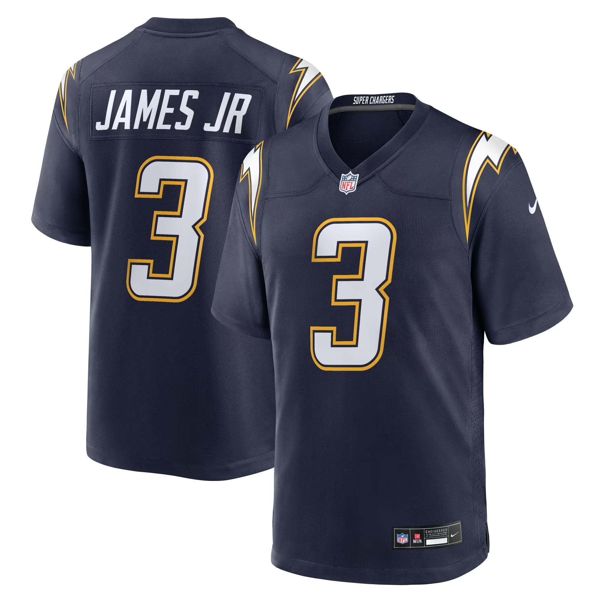 Hunk Wear - Derwin James Jr. Los Angeles Chargers Nike Alternate Super Chargers Game Jersey - Navy