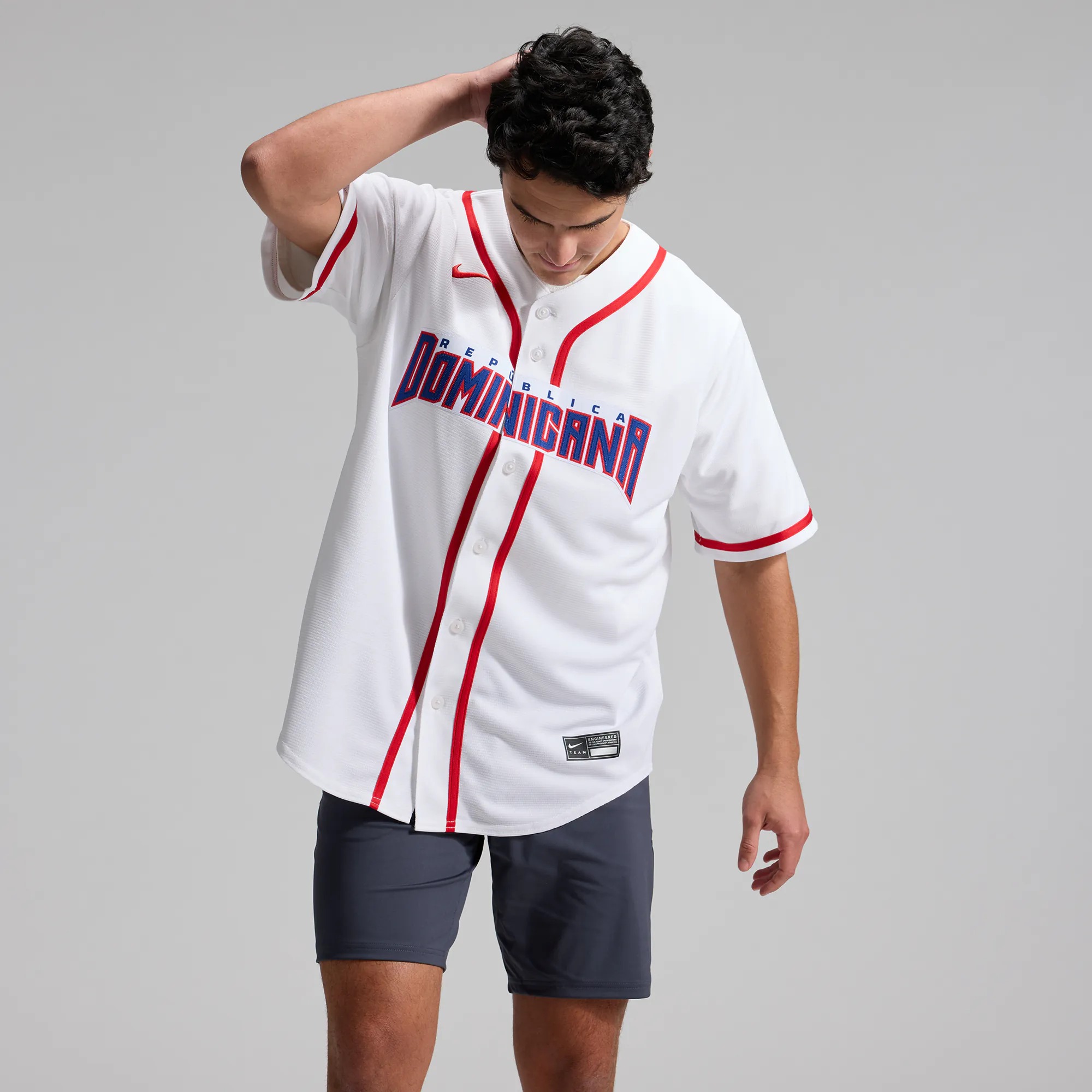 Hunk Wear - Dominican Republic Baseball Nike 2026 World Baseball Classic Home Stadium Jersey - White