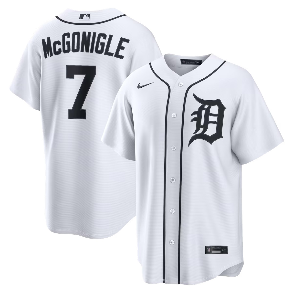 Hunk Wear - Kevin McGonigle Detroit Tigers Nike Home Replica Jersey - White