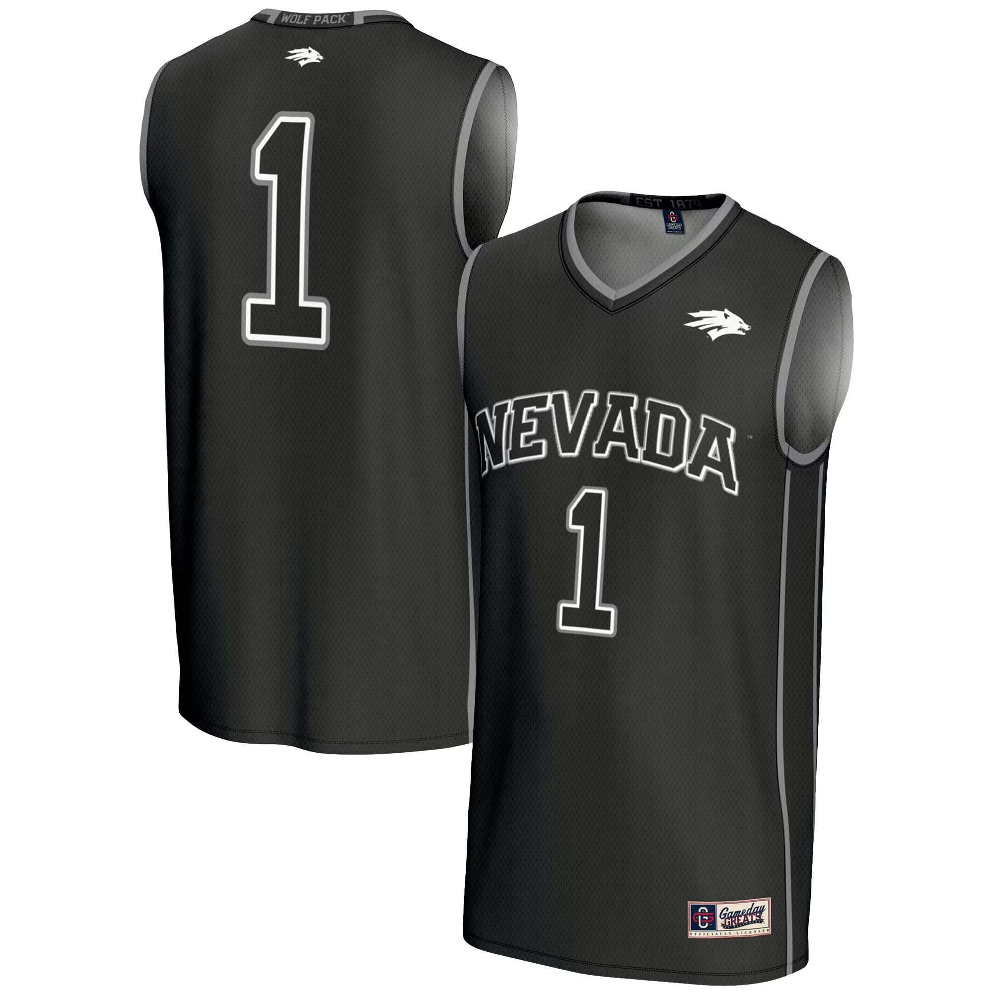 Hunk Wear - #1 Nevada Wolf Pack GameDay Greats Lightweight Basketball Jersey - Black