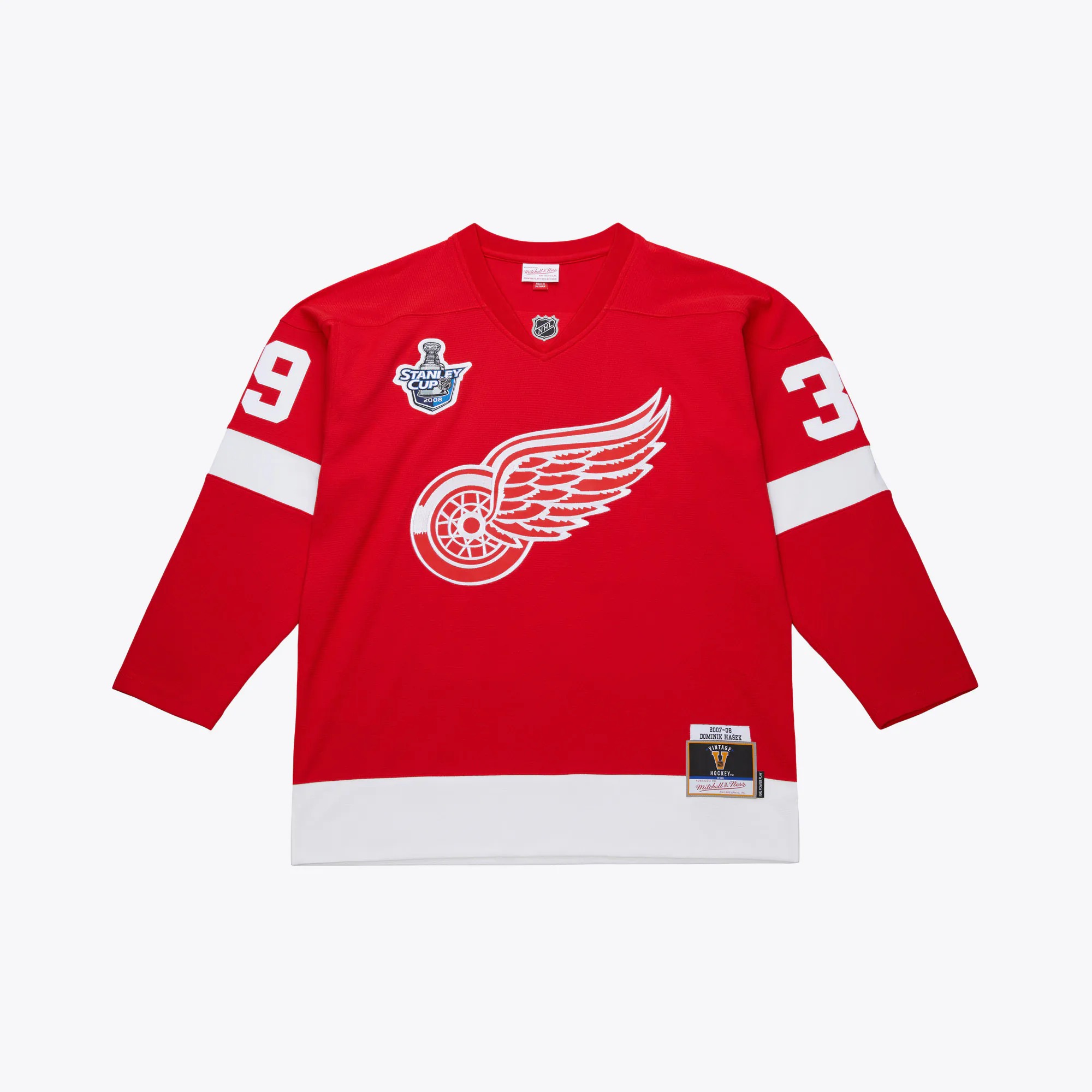 Hunk Wear - Dominik Hasek Detroit Red Wings Mitchell & Ness 2007-08 Power Play Jersey - Red