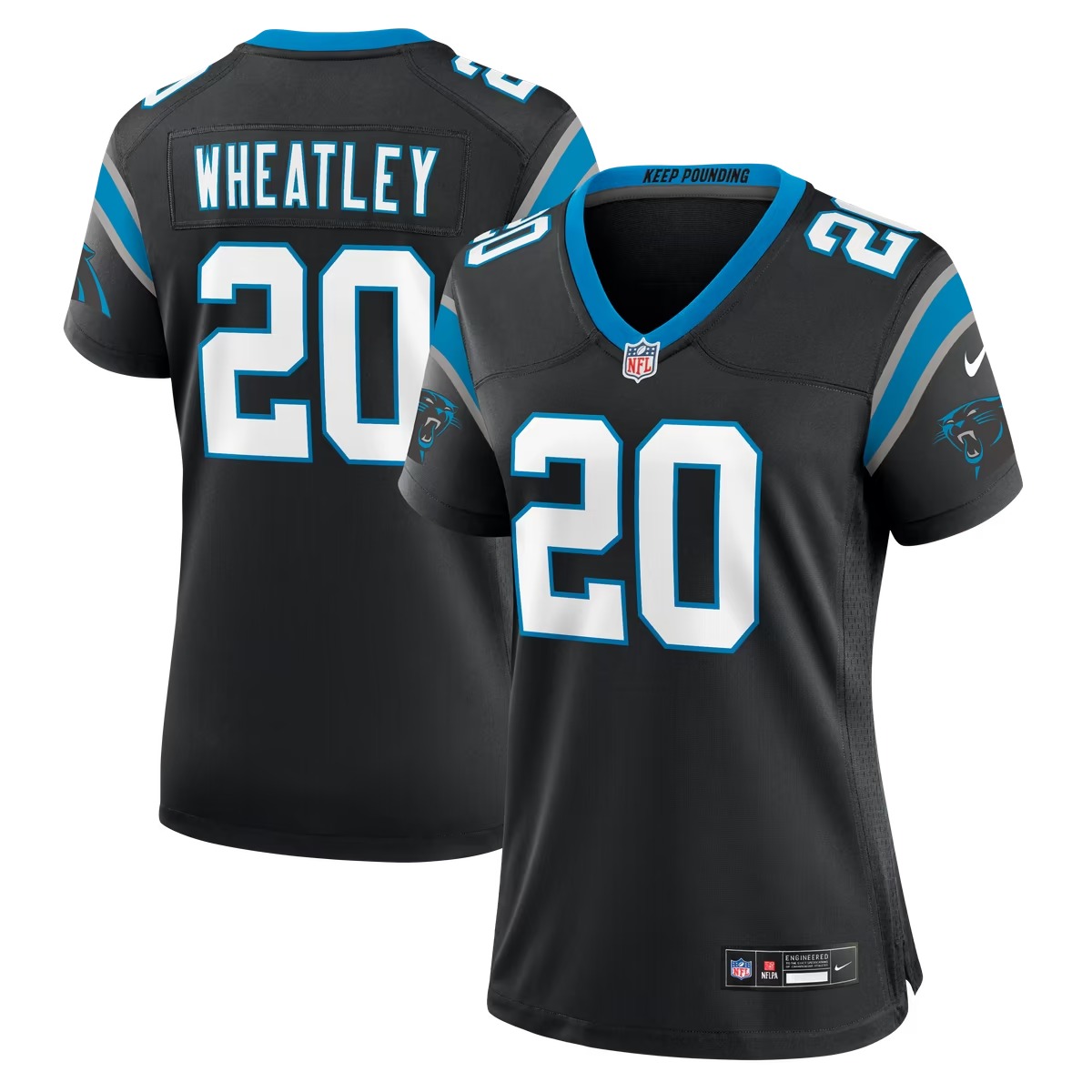 Hunk Wear - Zakee Wheatley Carolina Panthers Nike Women's Team Game Jersey - Black