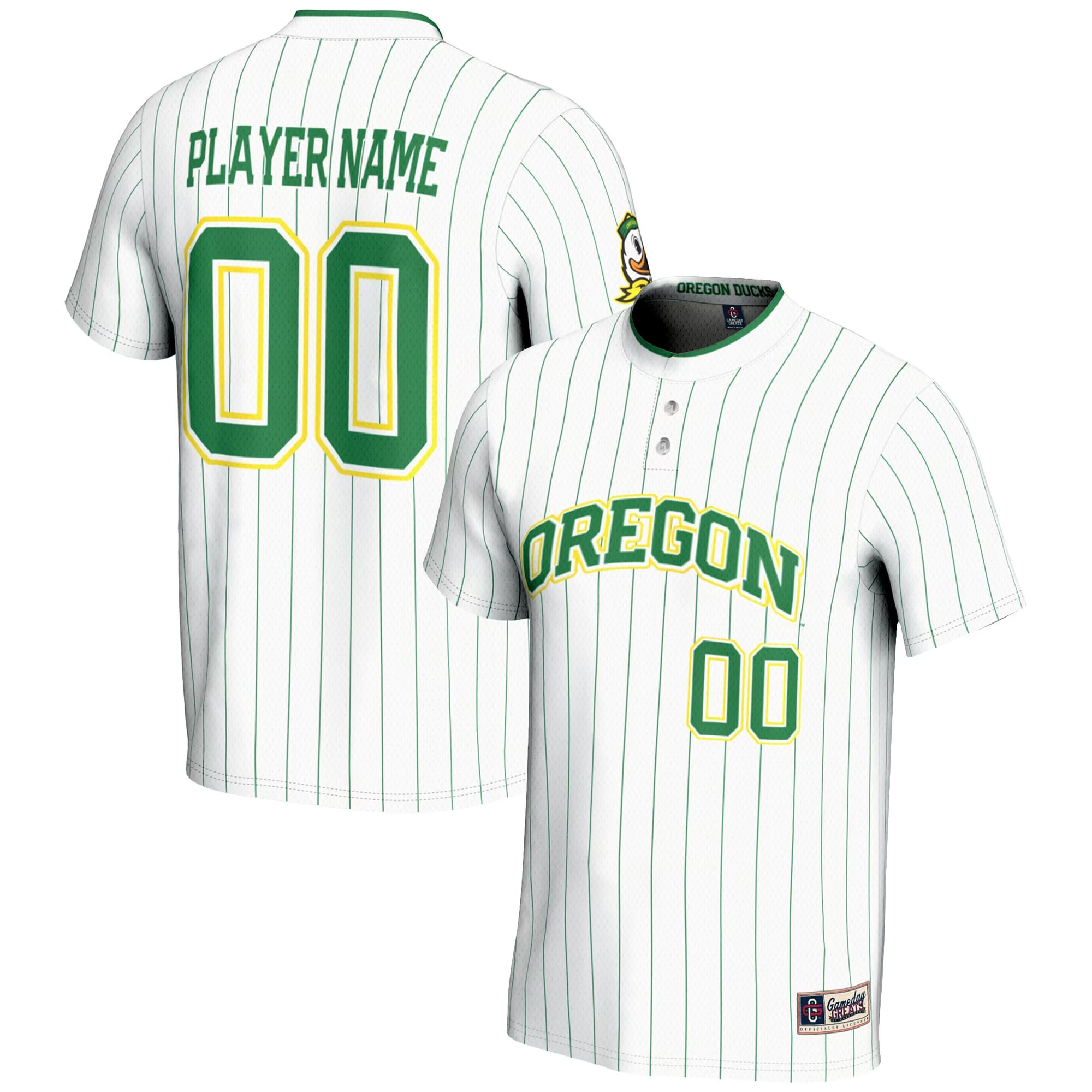 Hunk Wear - Oregon Ducks GameDay Greats NIL Pick-A-Player Lightweight Softball Jersey - White