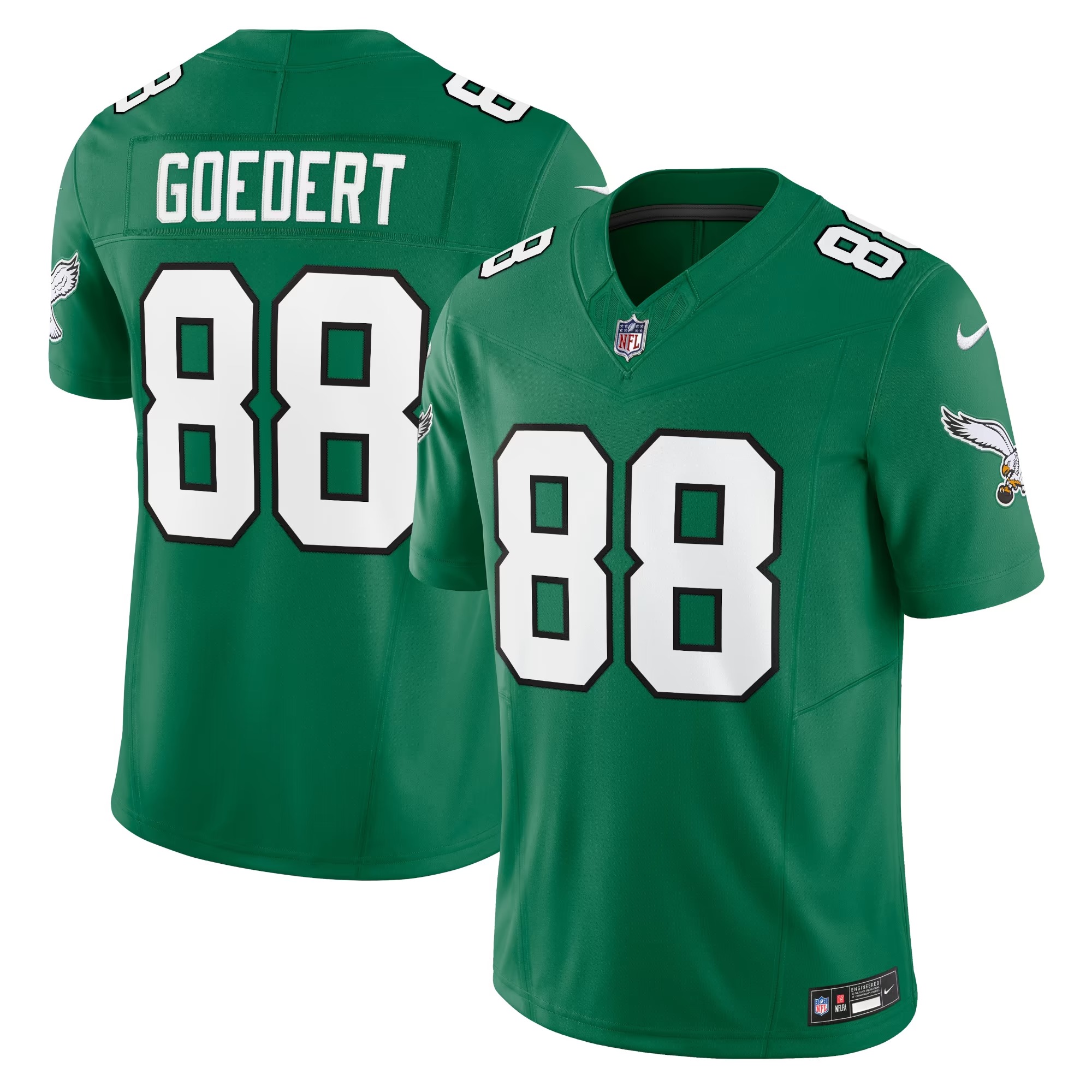 Hunk Wear - Dallas Goedert Philadelphia Eagles Nike Vapor F.U.S.E. Limited Jersey - Kelly Green