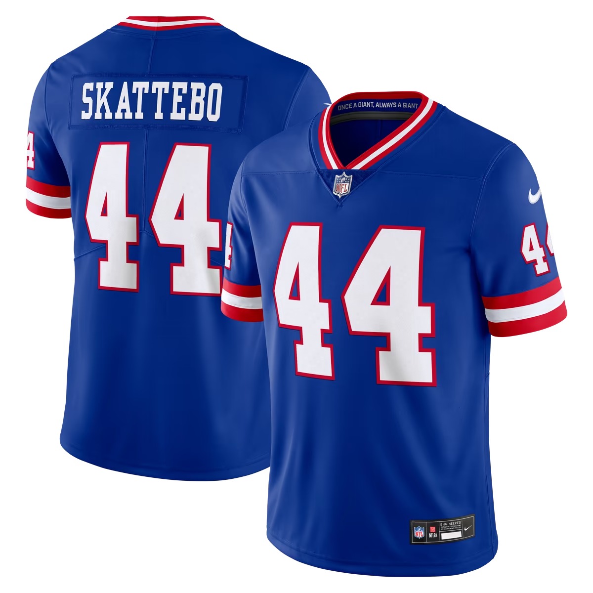 Hunk Wear - Cam Skattebo New York Giants Nike Legacy Vapor Untouchable Stitched Limited Jersey - Royal