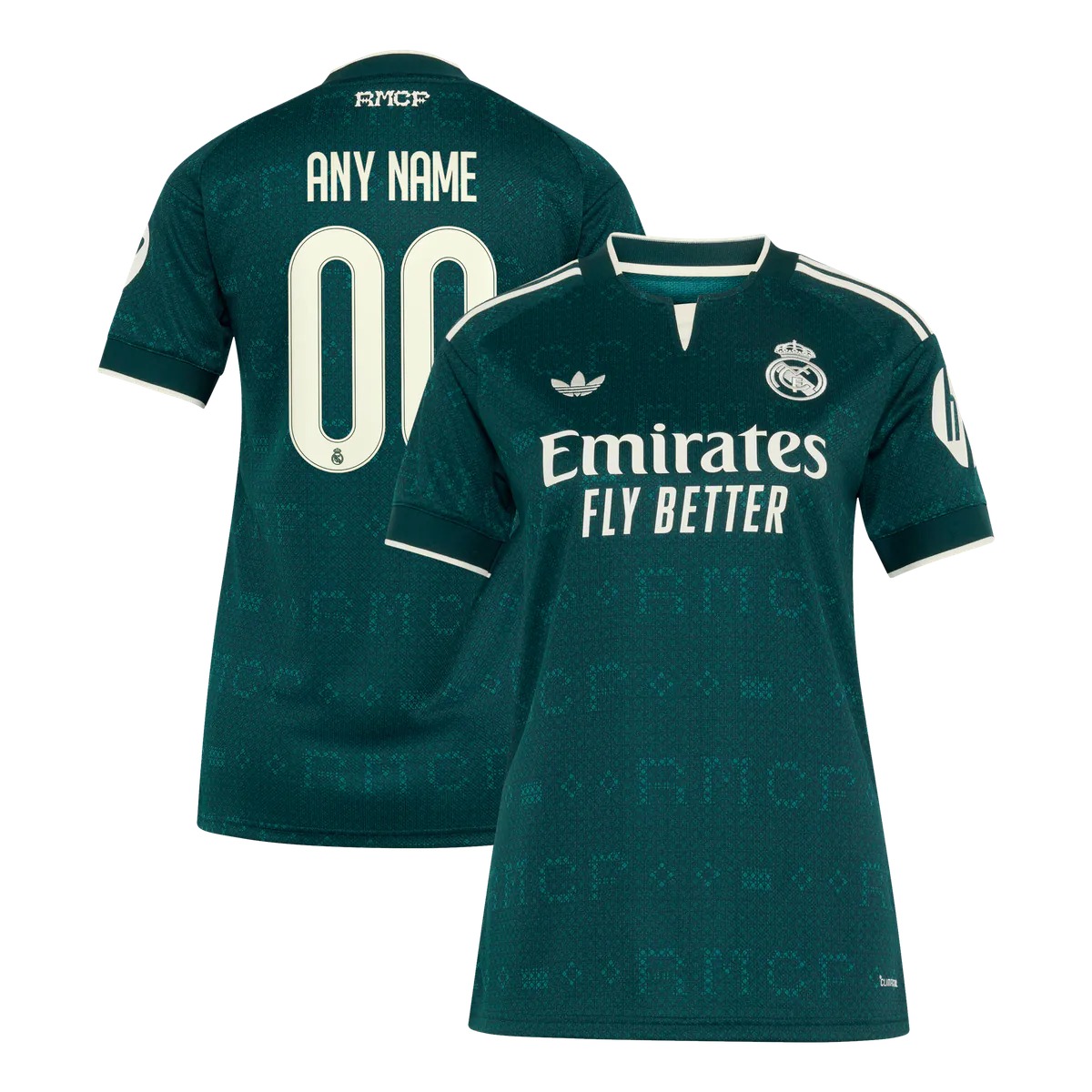 Hunk Wear - Real Madrid adidas Women's 2026_27 Away Replica Custom Jersey - Green