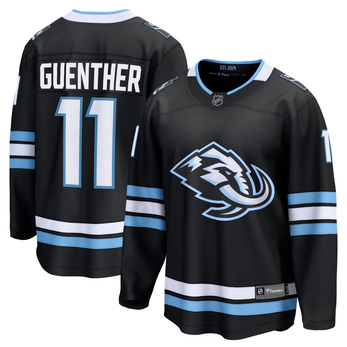 Hunk Wear - Dylan Guenther Utah Mammoth Fanatics Home Breakaway Player Jersey - Black
