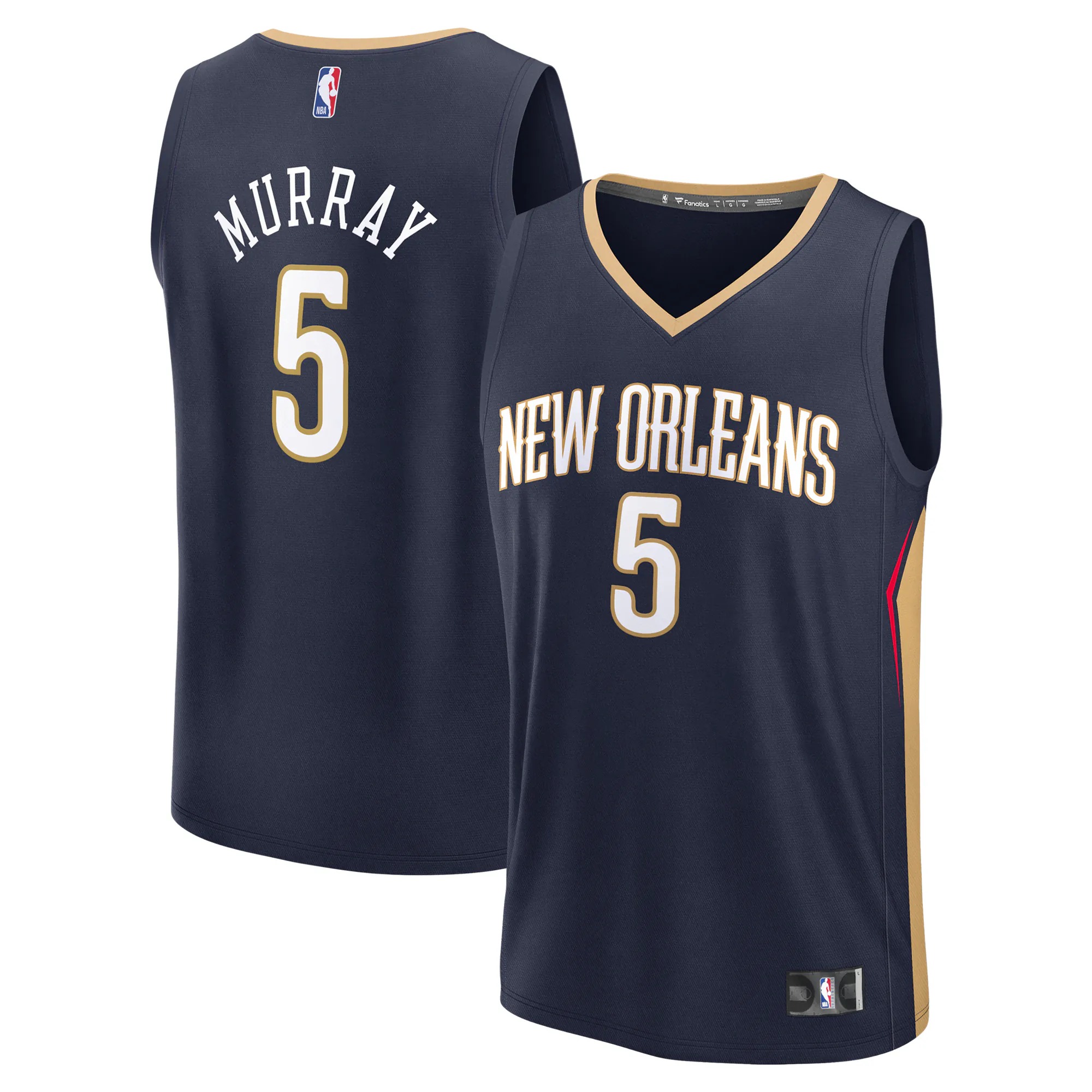 Hunk Wear - Dejounte Murray New Orleans Pelicans Fanatics Youth Fast Break Replica Player Jersey - Icon Edition - Navy