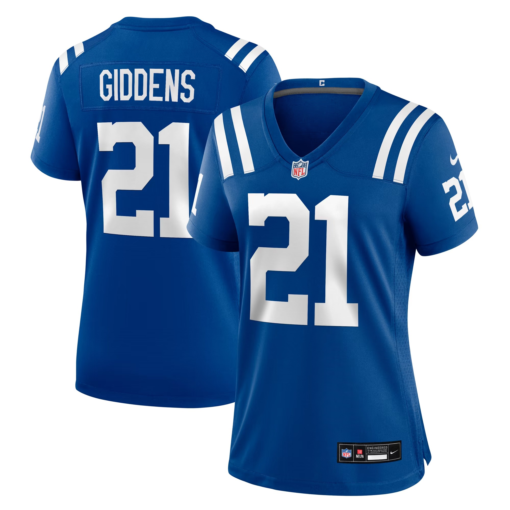 Hunk Wear - DJ Giddens Indianapolis Colts Nike Women's Team Game Jersey - Royal