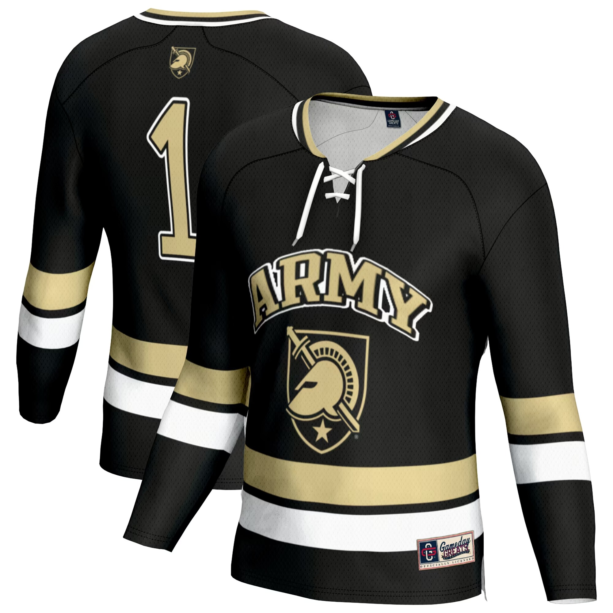 Hunk Wear - Army Black Knights GameDay Greats Unisex Lightweight Men's Hockey Fashion Jersey - Black