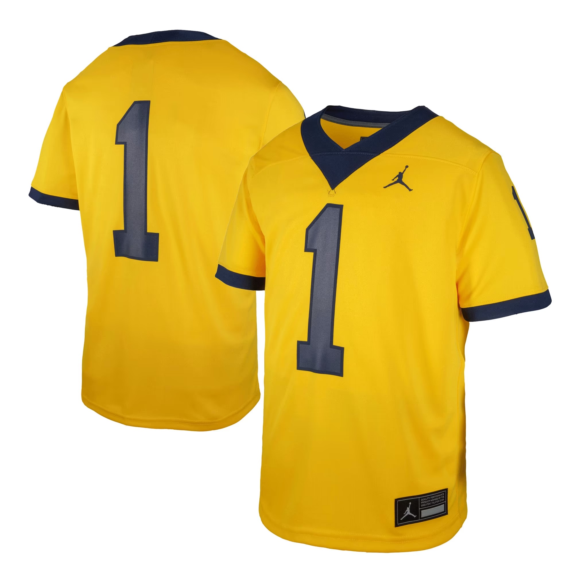 Hunk Wear - Michigan Wolverines Jordan Brand Toddler Replica Football Jersey - Maize