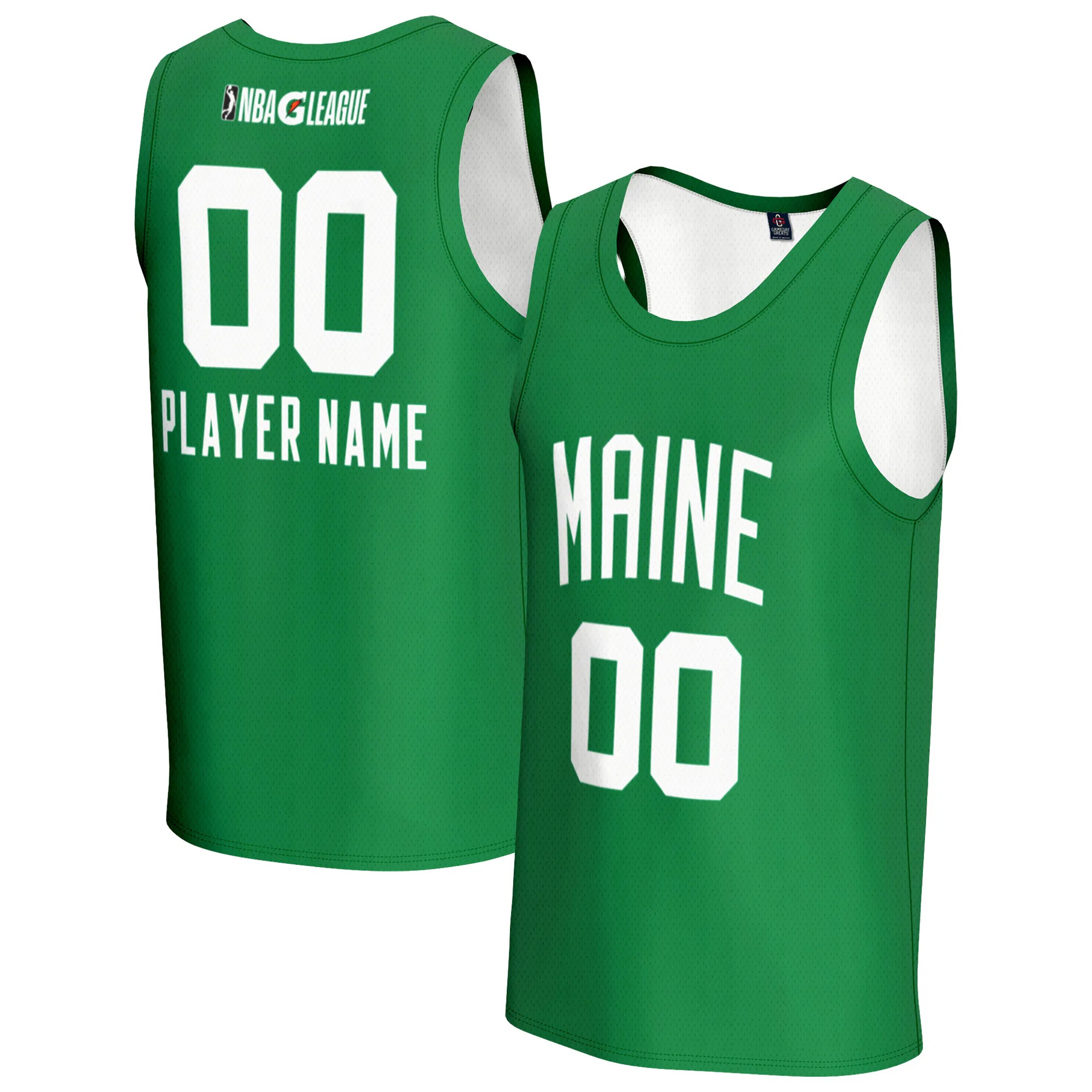 Hunk Wear - Maine Celtics GameDay Greats Youth Customized G-League Basketball Jersey - Kelly Green