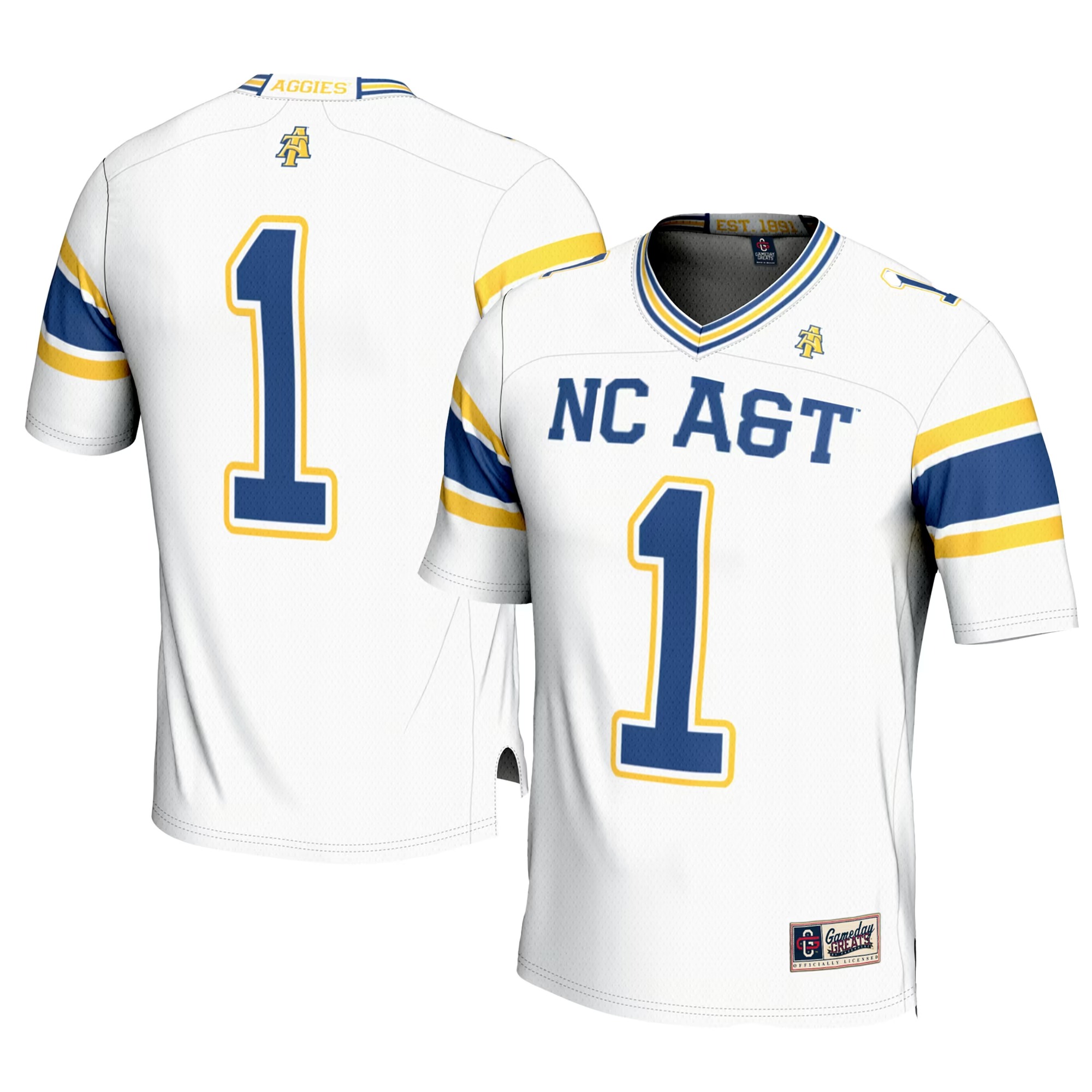 Hunk Wear - #1 North Carolina A&T Aggies GameDay Greats Youth Football Jersey - White